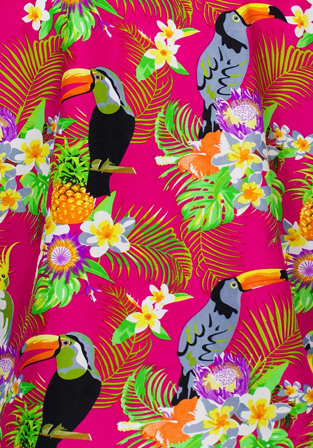King Kameha Sarong Parrot Cockatoo Funky Hawaii-Sarong Pareo Cover-Up Strand Damen Bikini, Pareo Cover-Up
