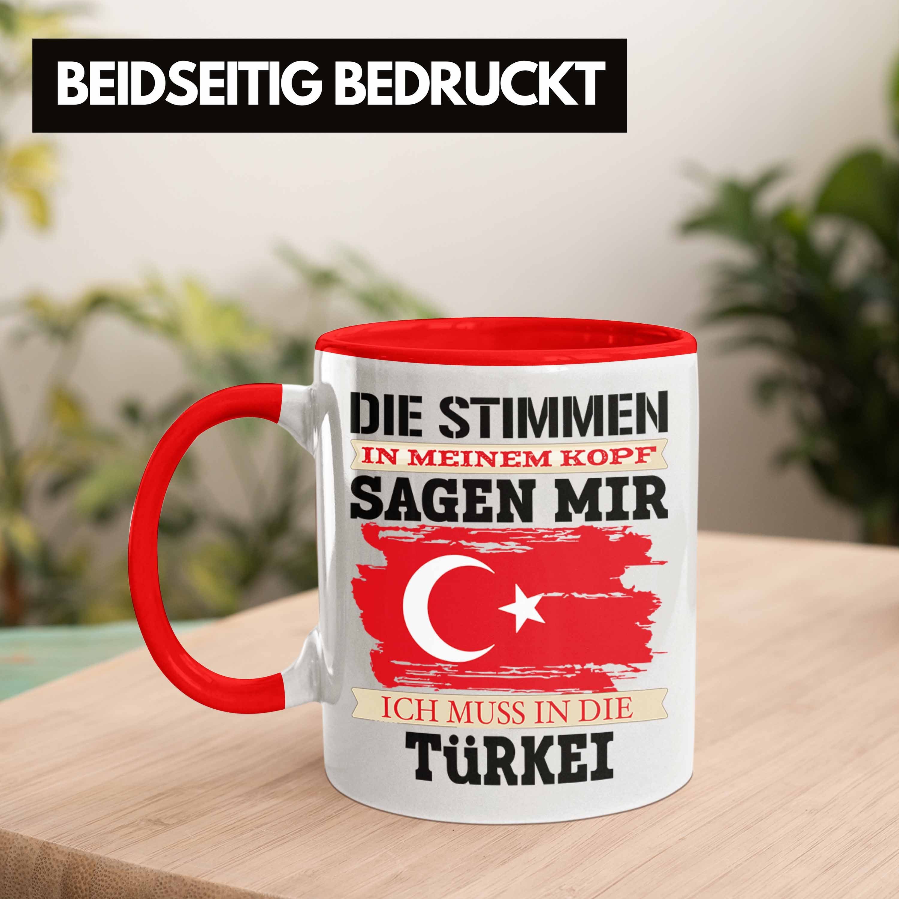 Trendation Land Rot Tasse Urlaub Tasse Trendation Türken Geschenk - Türkei für