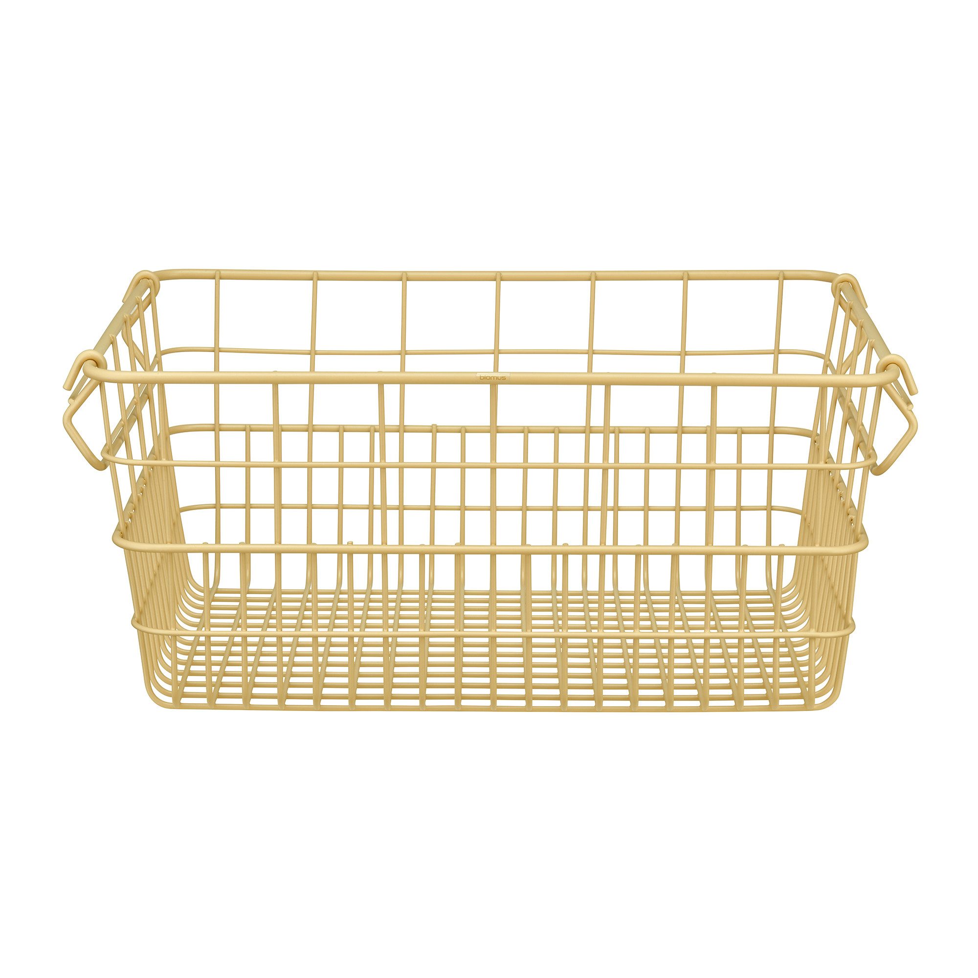 blomus Aufbewahrungskorb -KAGO- Aufbewahrungsbox, Gitterkorb, Organizer: moderner Drahtkorb (1 St), moderner Designfokus, Metall, Henkel zum Tragen, Stapelbar