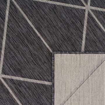 Outdoorteppich Terrasse Küche Geometrisches Skandi Muster Teppich, Paco Home, Läufer, Höhe: 4 mm