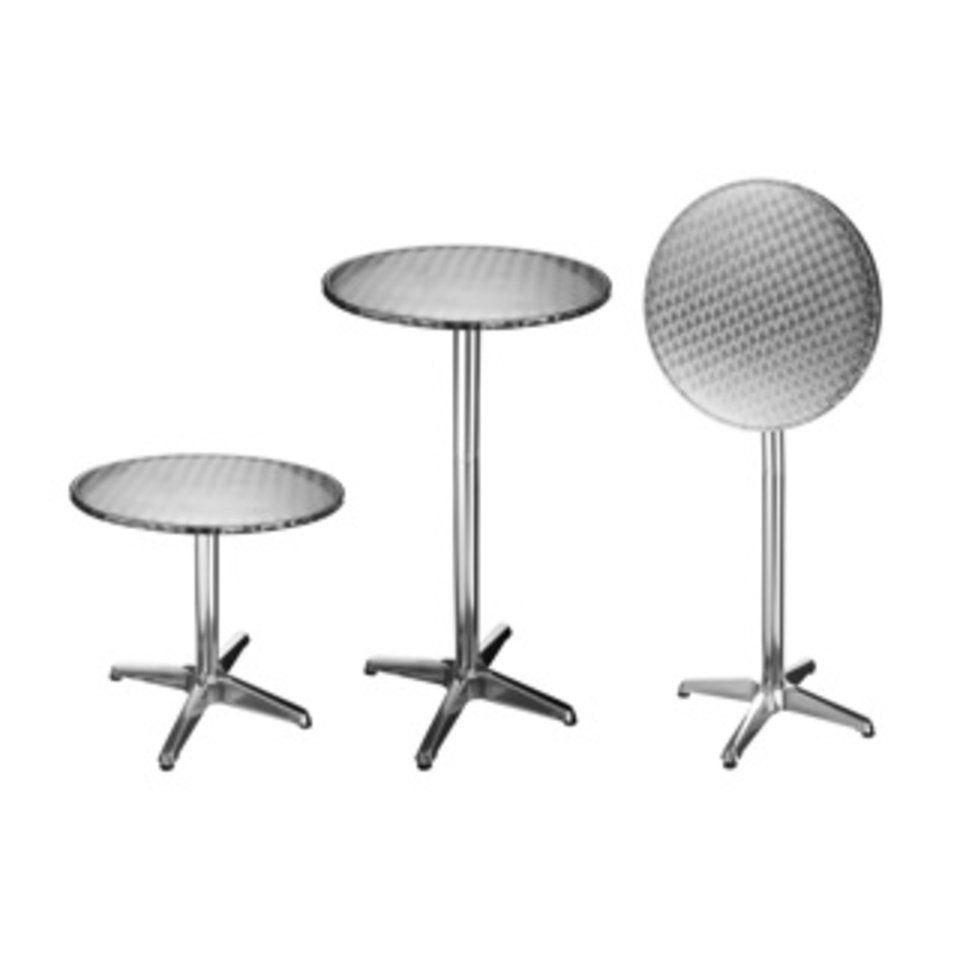 Haushalt International Stehtisch Bistro-Stehtisch aus Aluminium Maße: ca. Ø 58 x H 115cm (1-St)