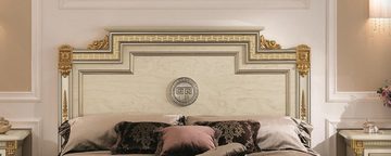 JVmoebel Bett Italienische Möbel Betten Holzbett Echtholz Doppelbett arredoclassic