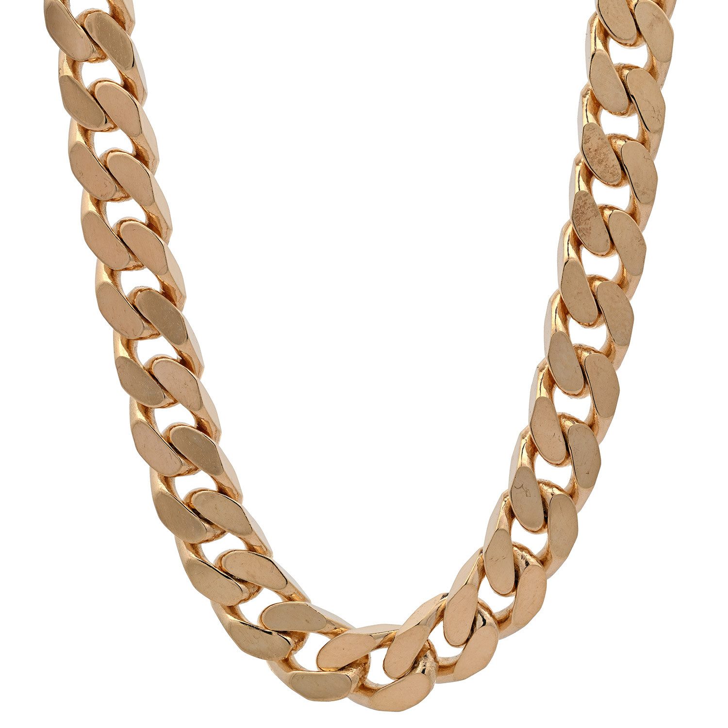 HOPLO Goldarmband Goldkette Panzerkette Armkette - Breite 4,0 mm 19 cm 585-14 Karat Gold, Made in Germany