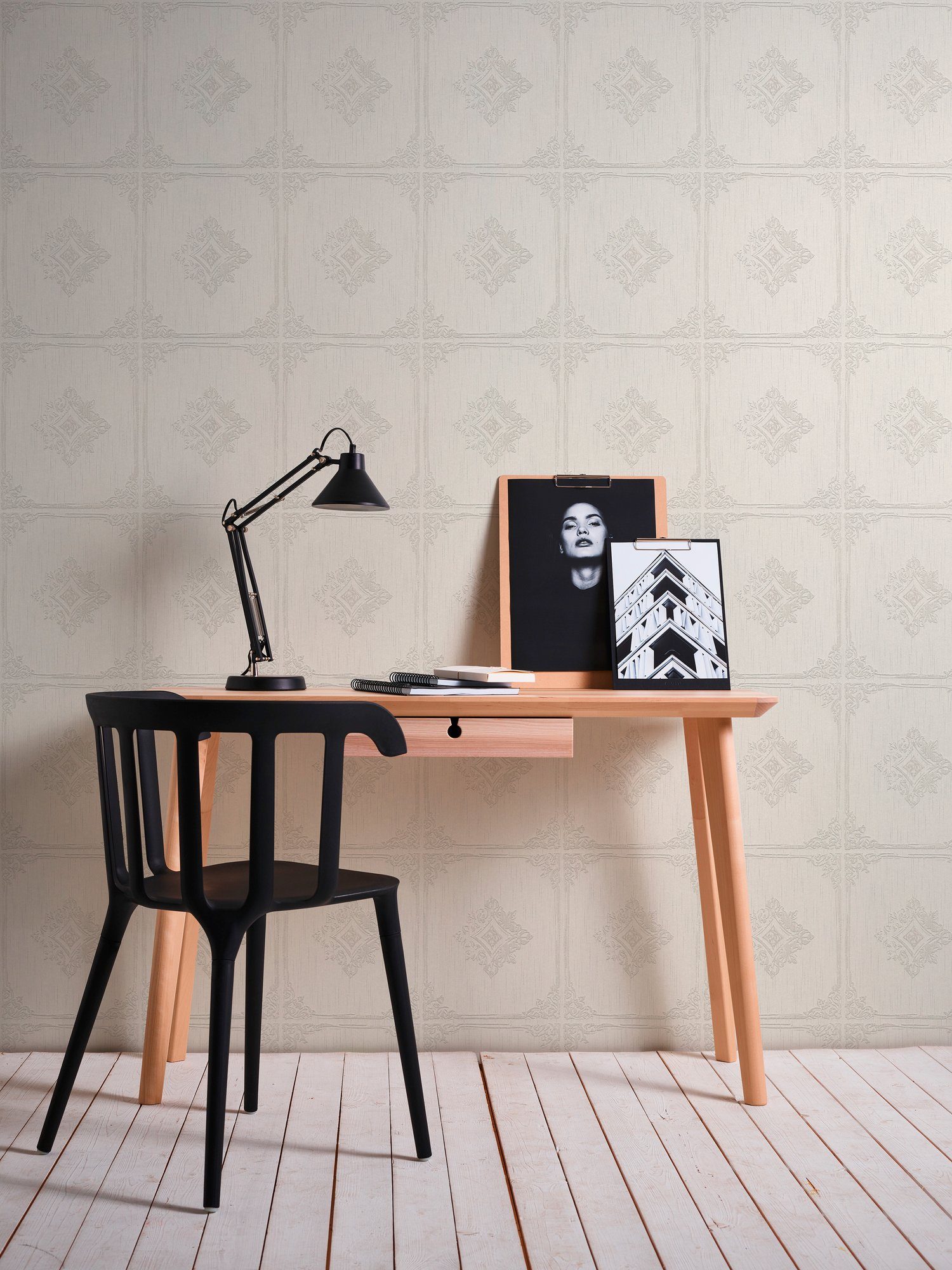 Architects Paper Textiltapete Tessuto, leicht strukturiert, Barock, gemustert, ornamental, Tapete Barock Tapeten Wohnzimmer Schlafzimmer Küche modern Design Büro