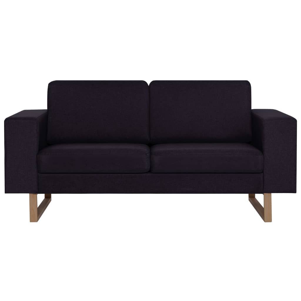 vidaXL Sofa 2-Sitzer-Sofa Stoff Couch Schwarz