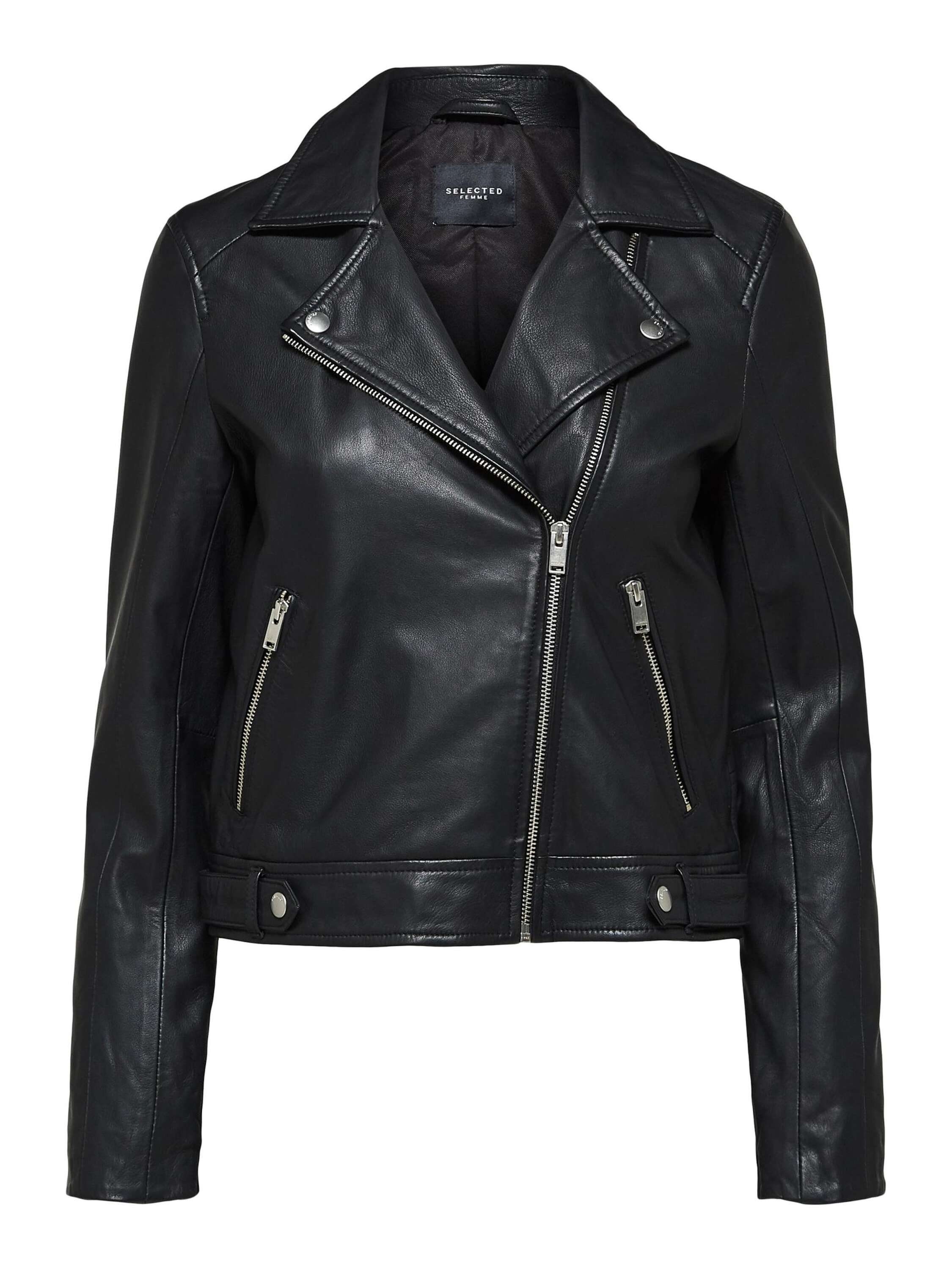SELECTED FEMME Lederjacke (1-St) SLFKATIE LEATHER JACKET B günstig online kaufen