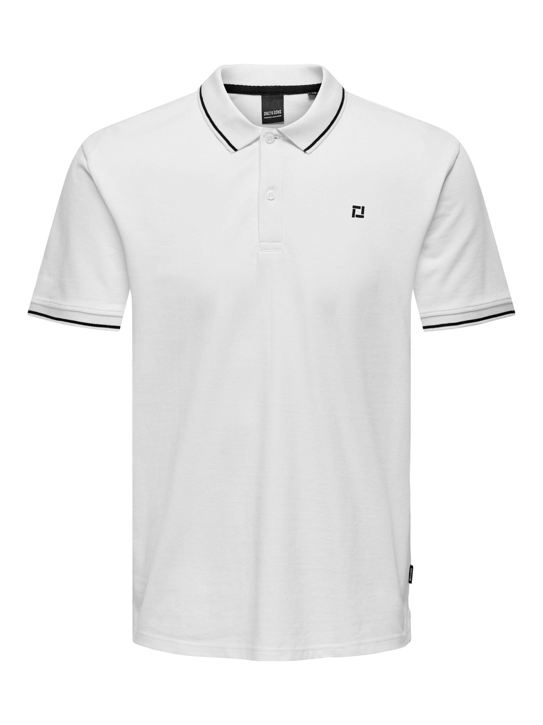 ONLY & SONS Poloshirt ONSFLETCHER SS POLO SLIM NOOS white bright