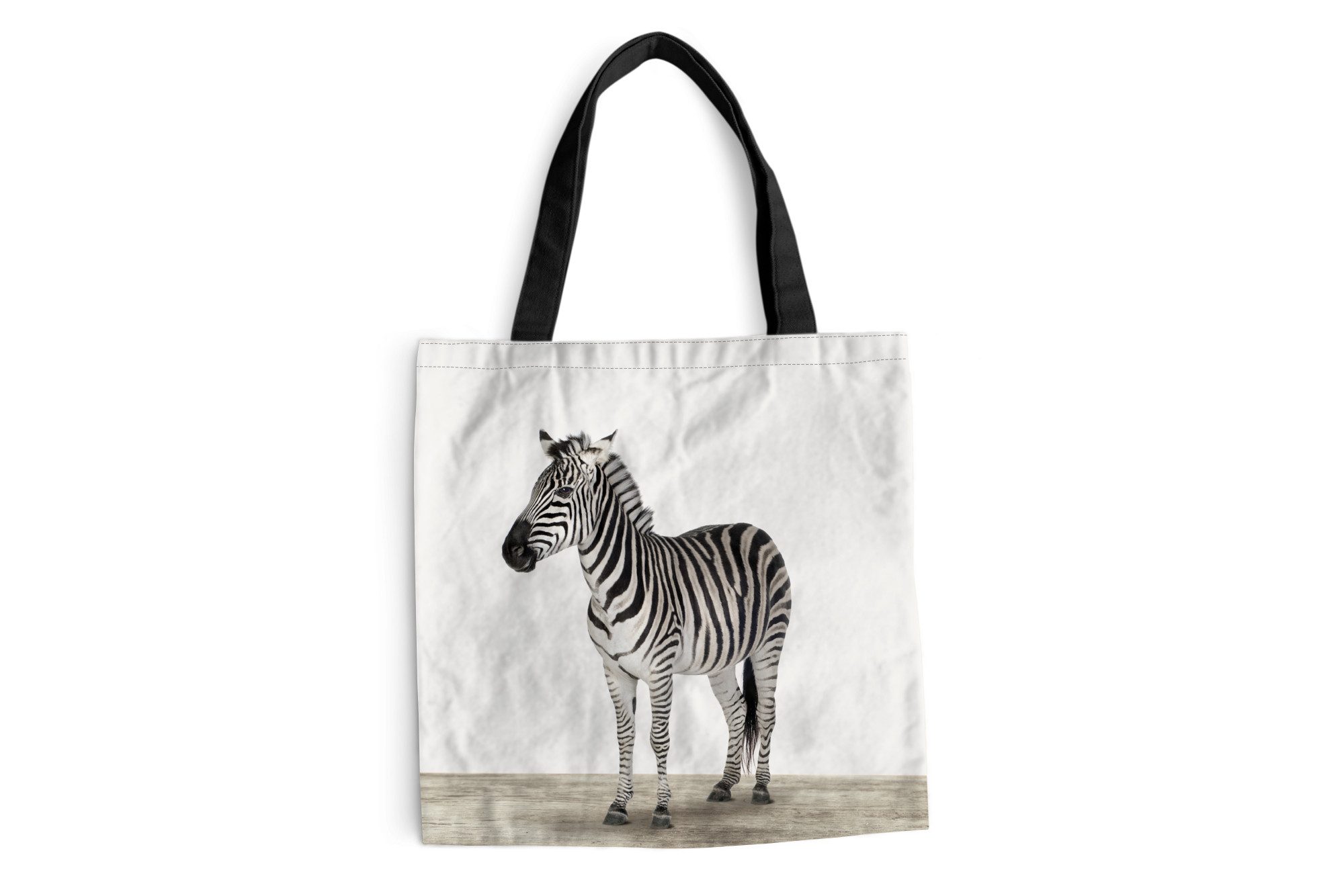 MuchoWow Shopper Zebra - Mädchen - Tiere - Kinder - Jungen, Handtasche, Damen und Herren, Schultertasche, Umhängetasche, Tote Bag