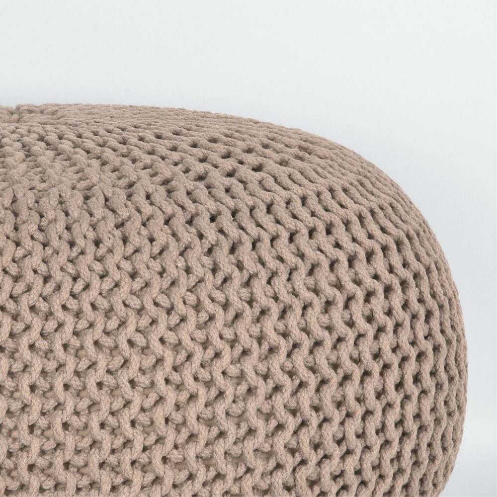 Baumwolle 350x700mm, aus Beige Hocker RINGO-Living Stuhl Möbel Mabel in