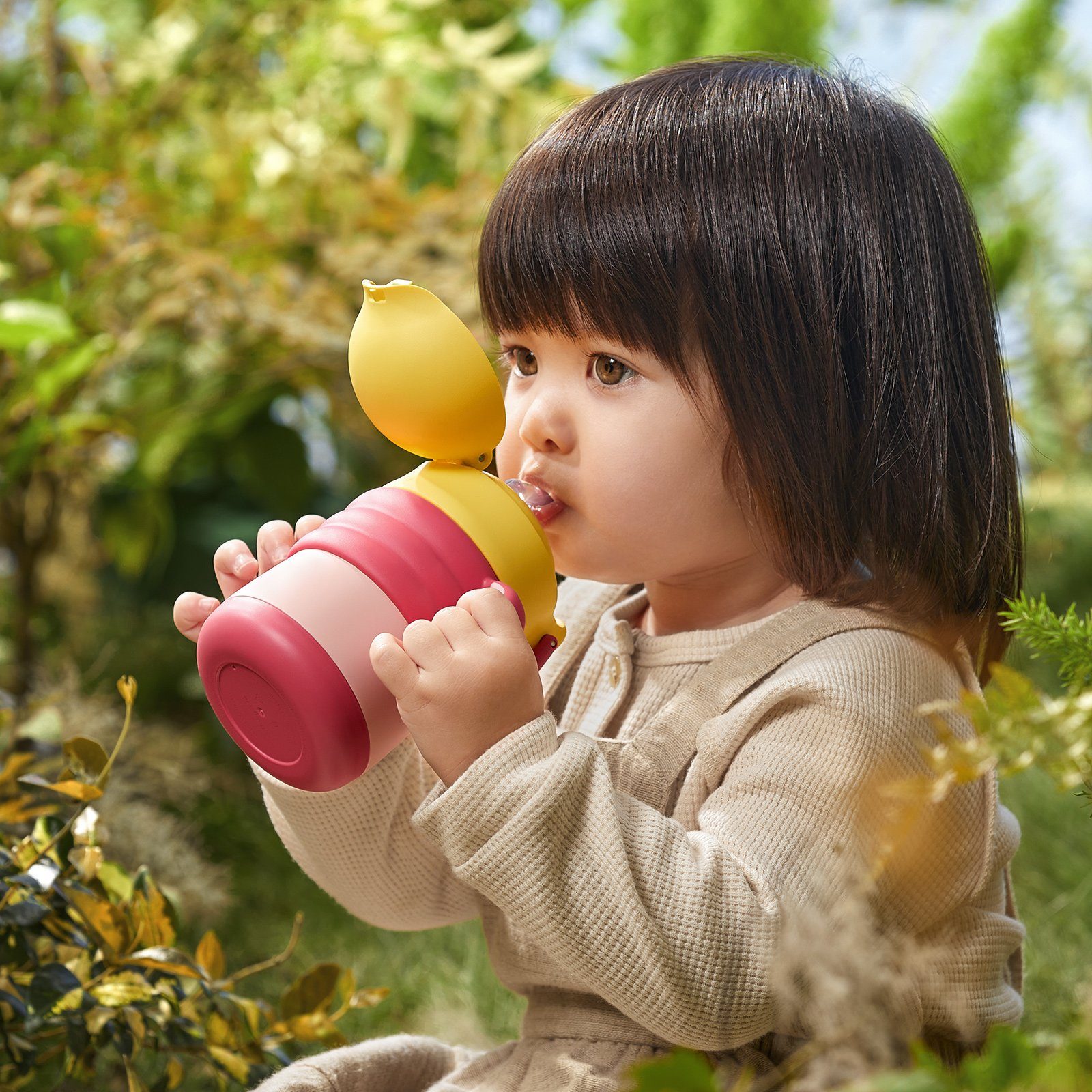 Babycare rosa Kinder Warmhalten BC 24H Isolierflasche Wasserflache,