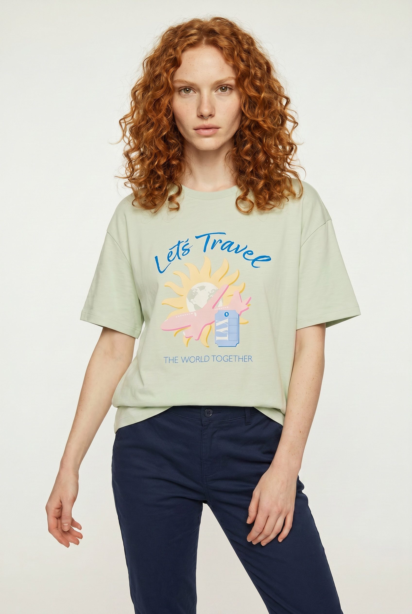 Vero Moda T-Shirt VMNINNA MIA SS TOP BOX JRS Baumwolle, Rückenprint