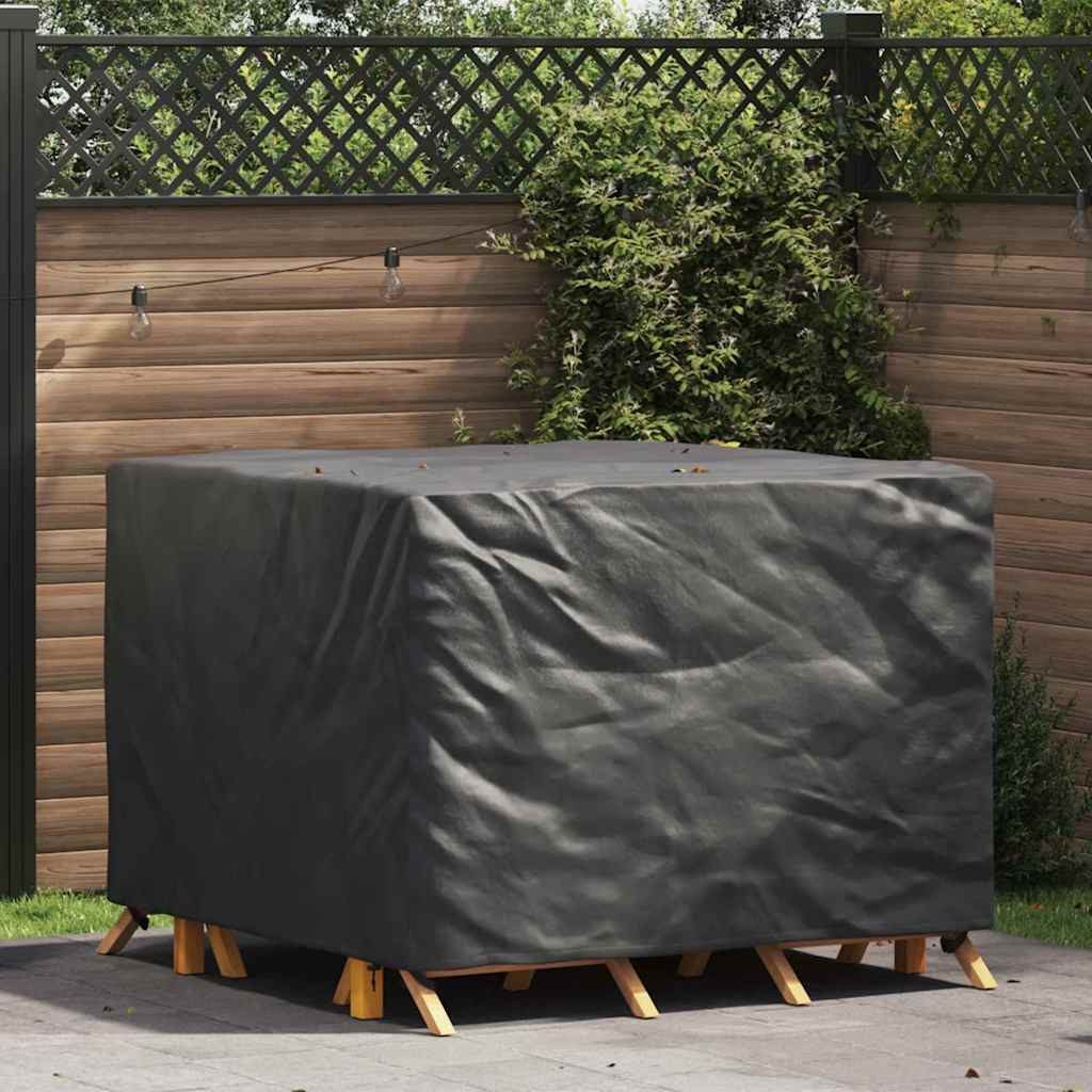 vidaXL Gartenmöbel-Schutzhülle Möbelbezug Schwarz 135 x 135 x 90 cm 210D Oxford Stoff (1-St) – Bild 2 von 5