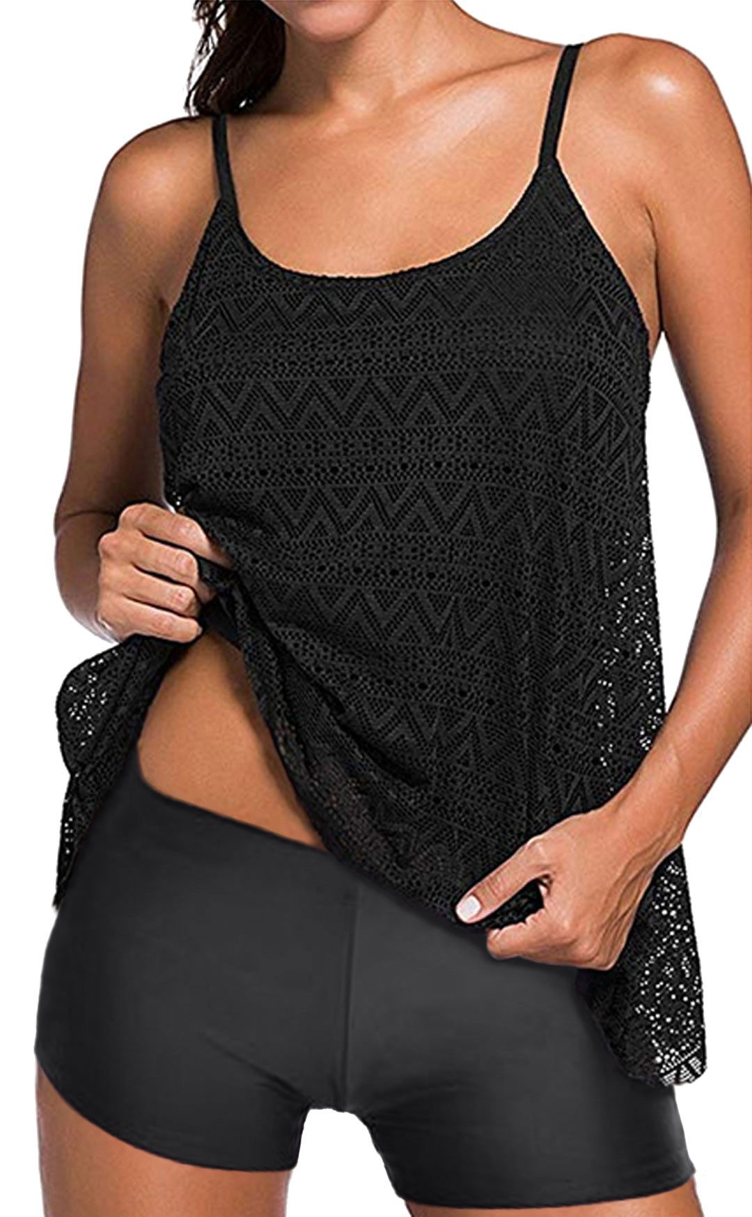 Badekönig Tankini (2 teilig) im Häkellook mit Hotpants, Cup B/C günstig online kaufen