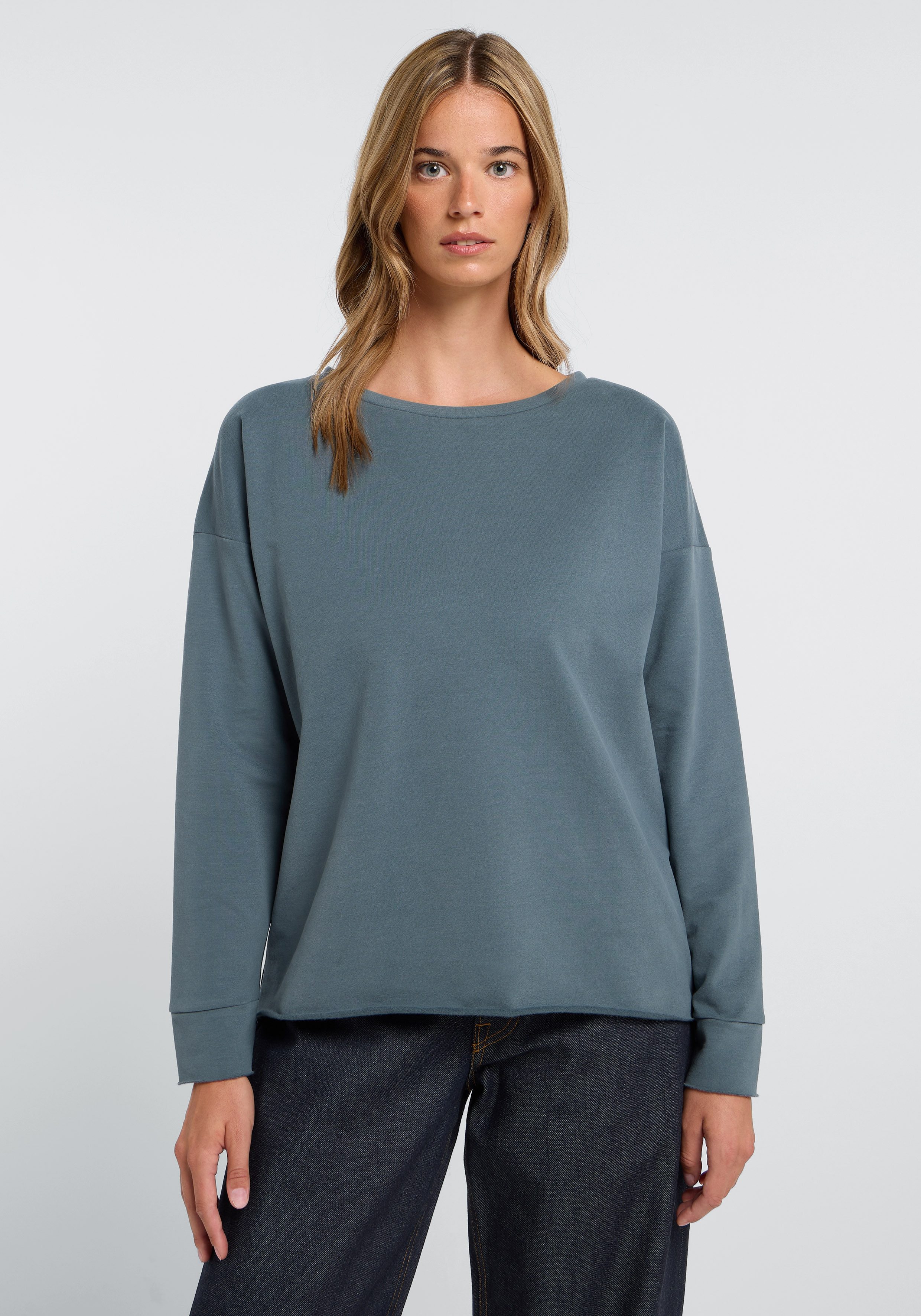 Elbsand Sweatshirt Riane Rundhalsausschnitt, leicht kastige Schnittform
