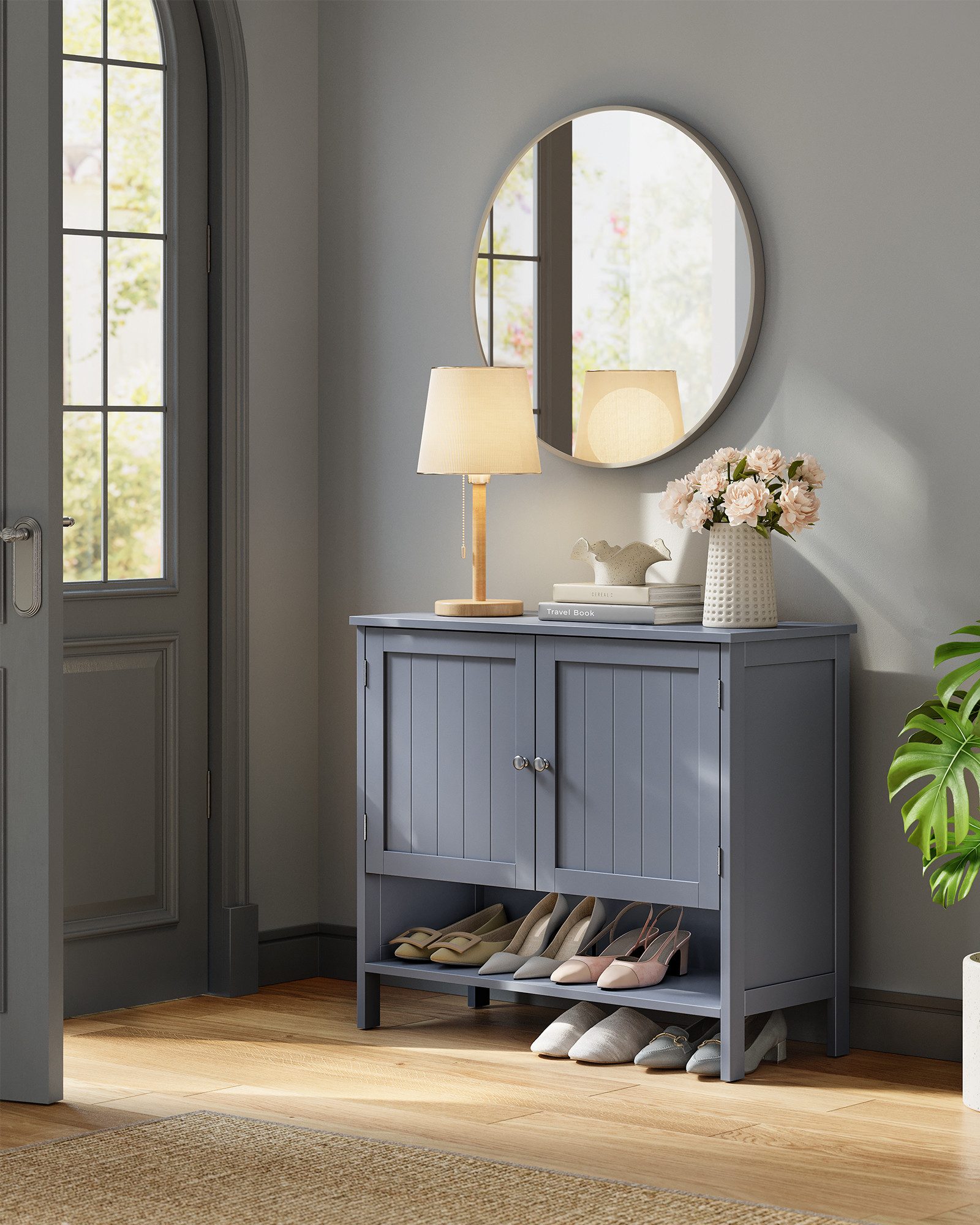 VASAGLE Schuhschrank moderner Landhausstil, mit höhenverstellbaren günstig online kaufen
