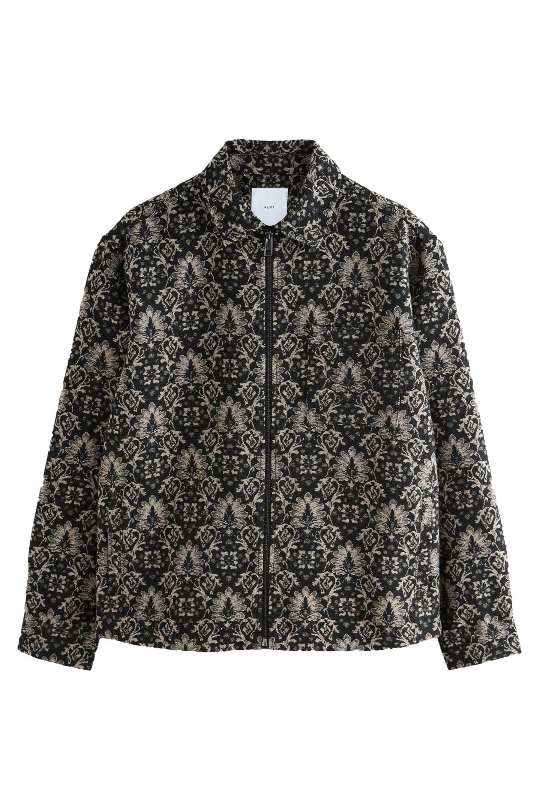 Next Hemdjacke Hemdjacke mit Reißverschluss und Medaillon-Print (1-St)