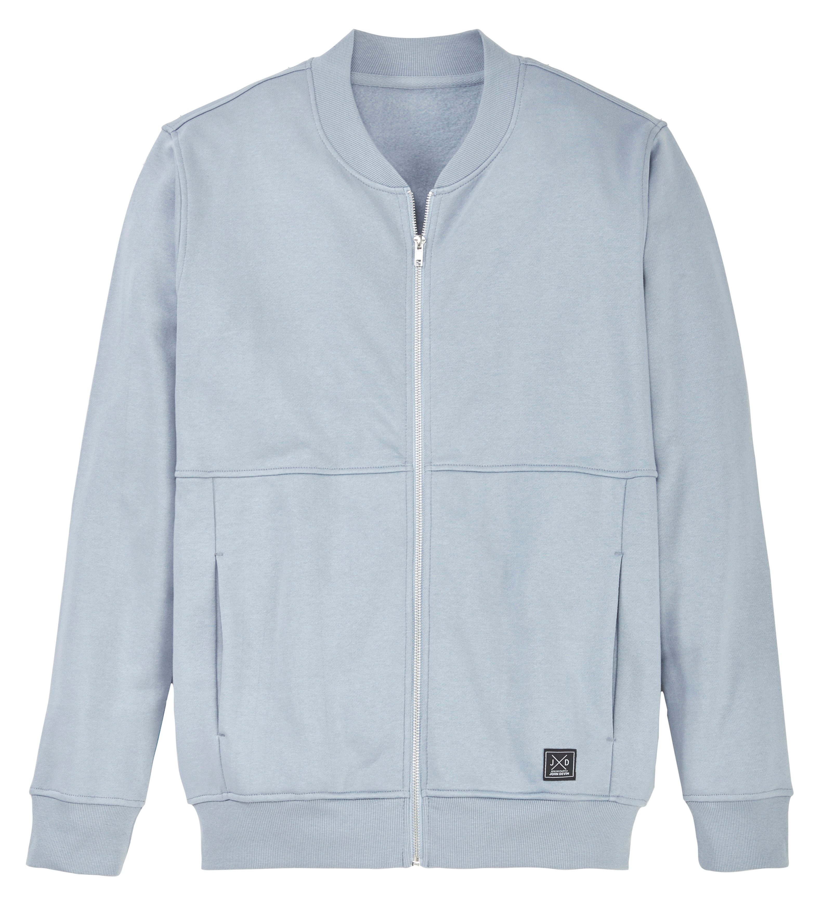 John Devin Sweatjacke mit modischer Teilungsnaht Langarm, Sweatjacke mit Reißverschluss und Rundhals, Baumwollmischung. € 34,99