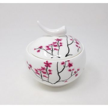 TeaLogic Milch- und Zuckerset Cherry Blossom, Porzellan, Weiß Porzellan