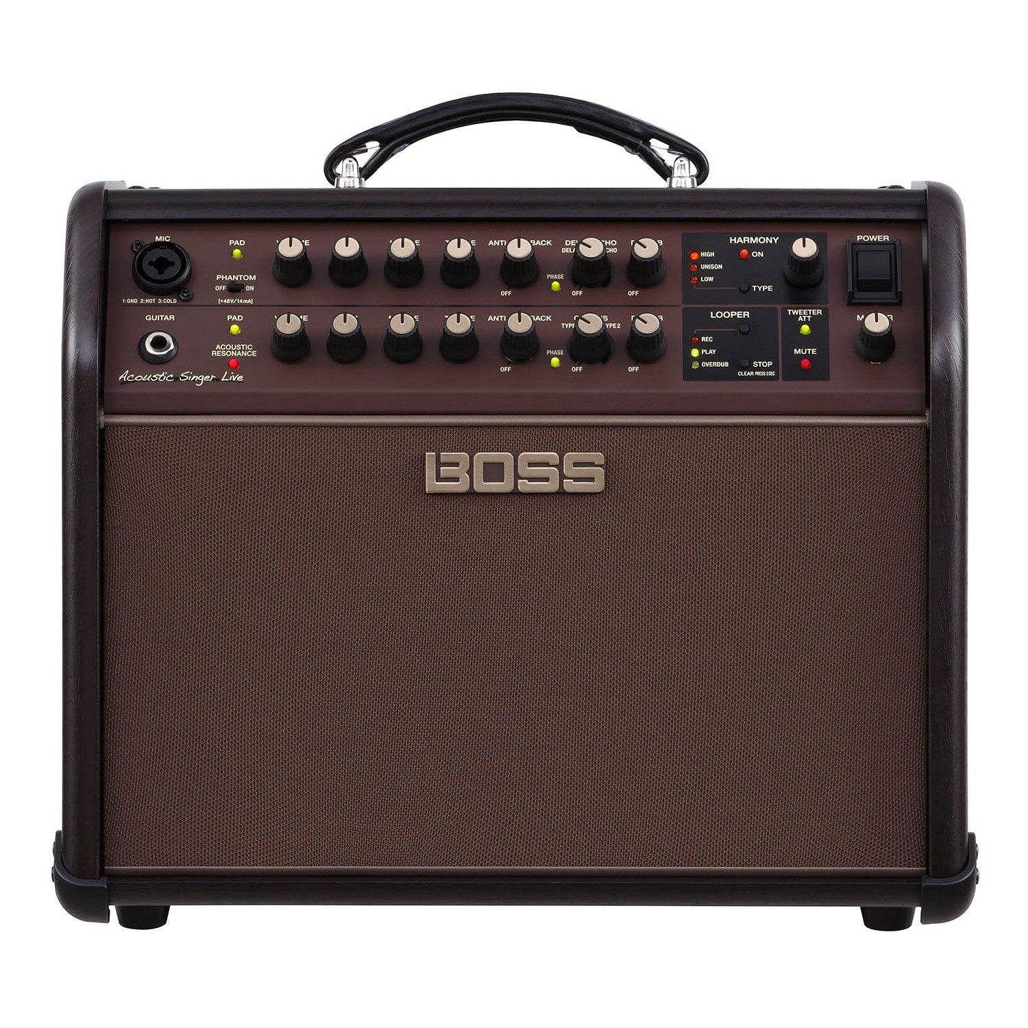 Boss by Roland Boss Gitarren-Verstärker Acoustic Singer Live mit Kabel Verstärker (Anzahl Kanäle: 2, Gitarre)