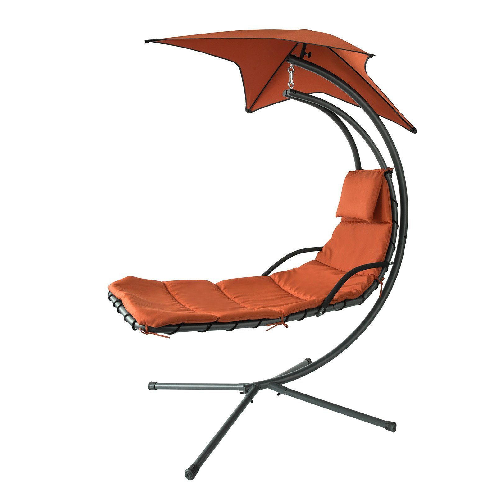 SoBuy Gartenliege »OGS39« Schwebeliege mit Sonnenschirm Relaxliege