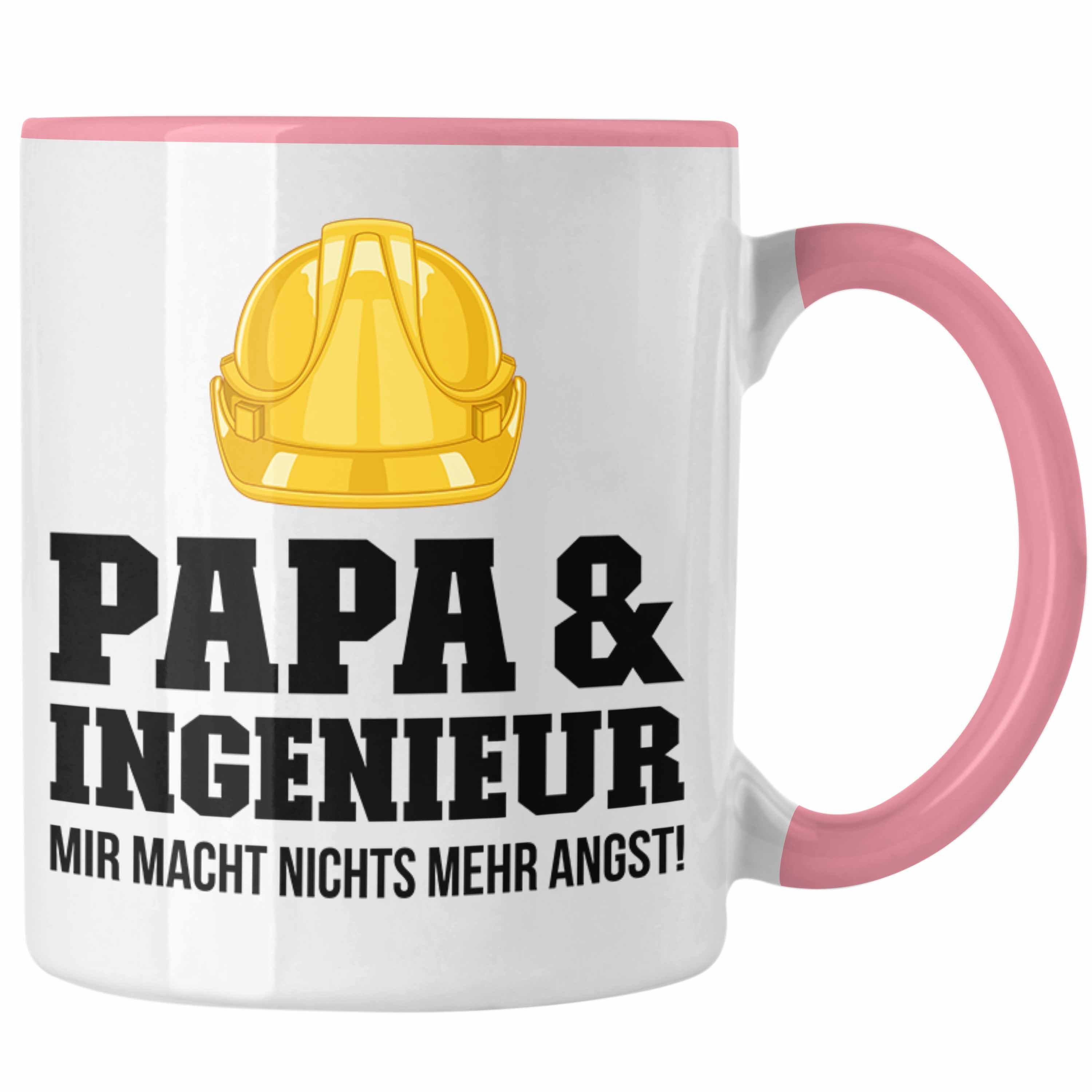 Trendation Tasse Trendation - Ingenieur Papa Tasse Gadget Geschenk Ingeneur Kaffeetasse Geschenkidee Rosa