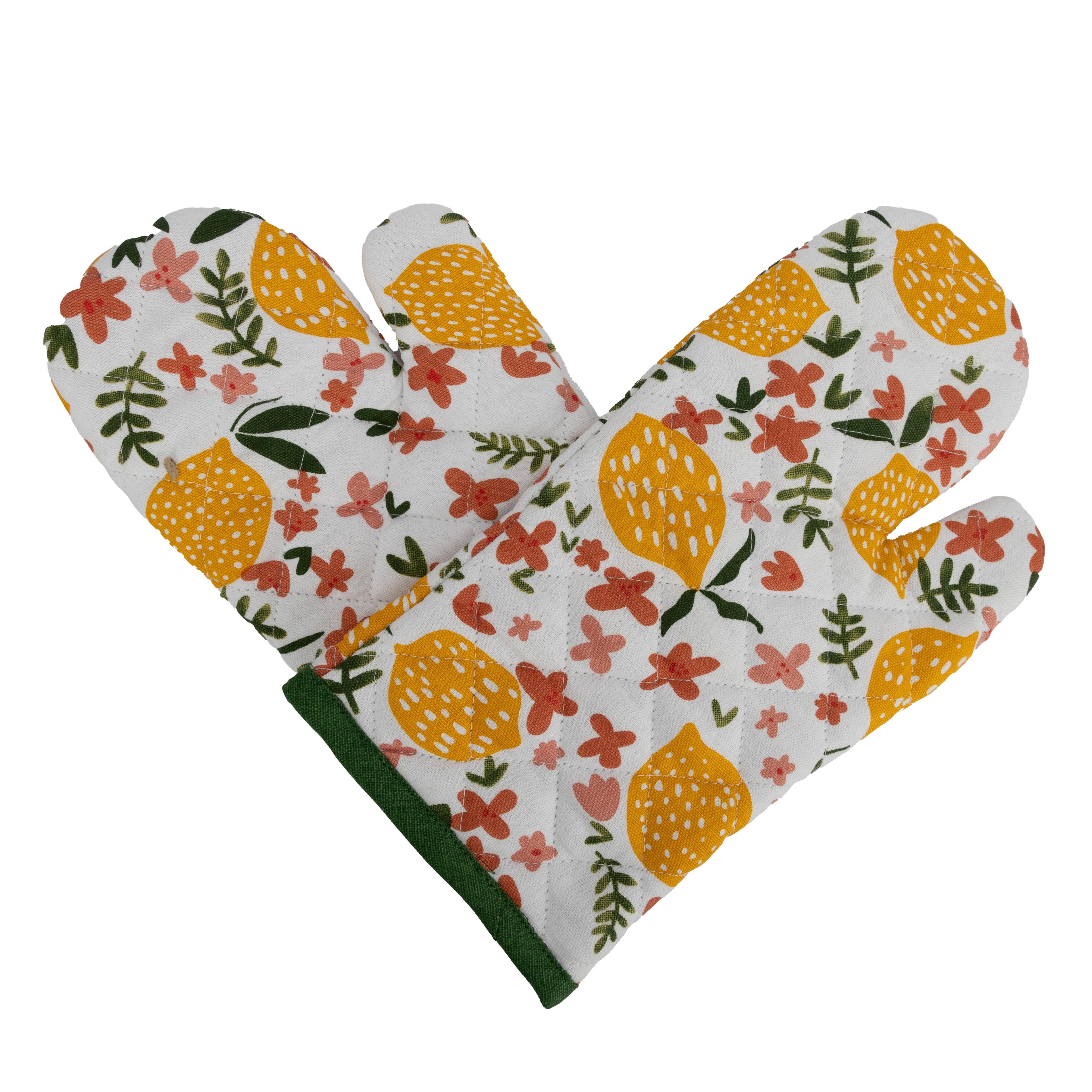 El Puente Fäustlinge Ofenhandschuhe "Citrus", 2er-Set, Handmade (2) Fair Trade