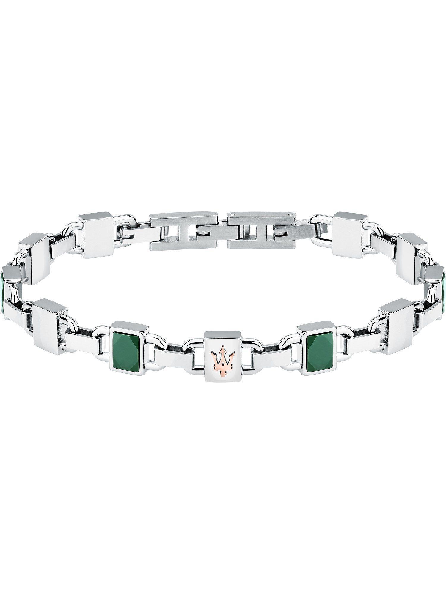 Edelstahlarmband Maserati Herren-Armband Edelstahl, Keramik