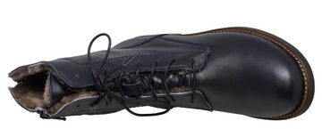 Momino Momino 3953 Boots Stiefel Stiefeletten Leder Lammfell Schnürstiefelette