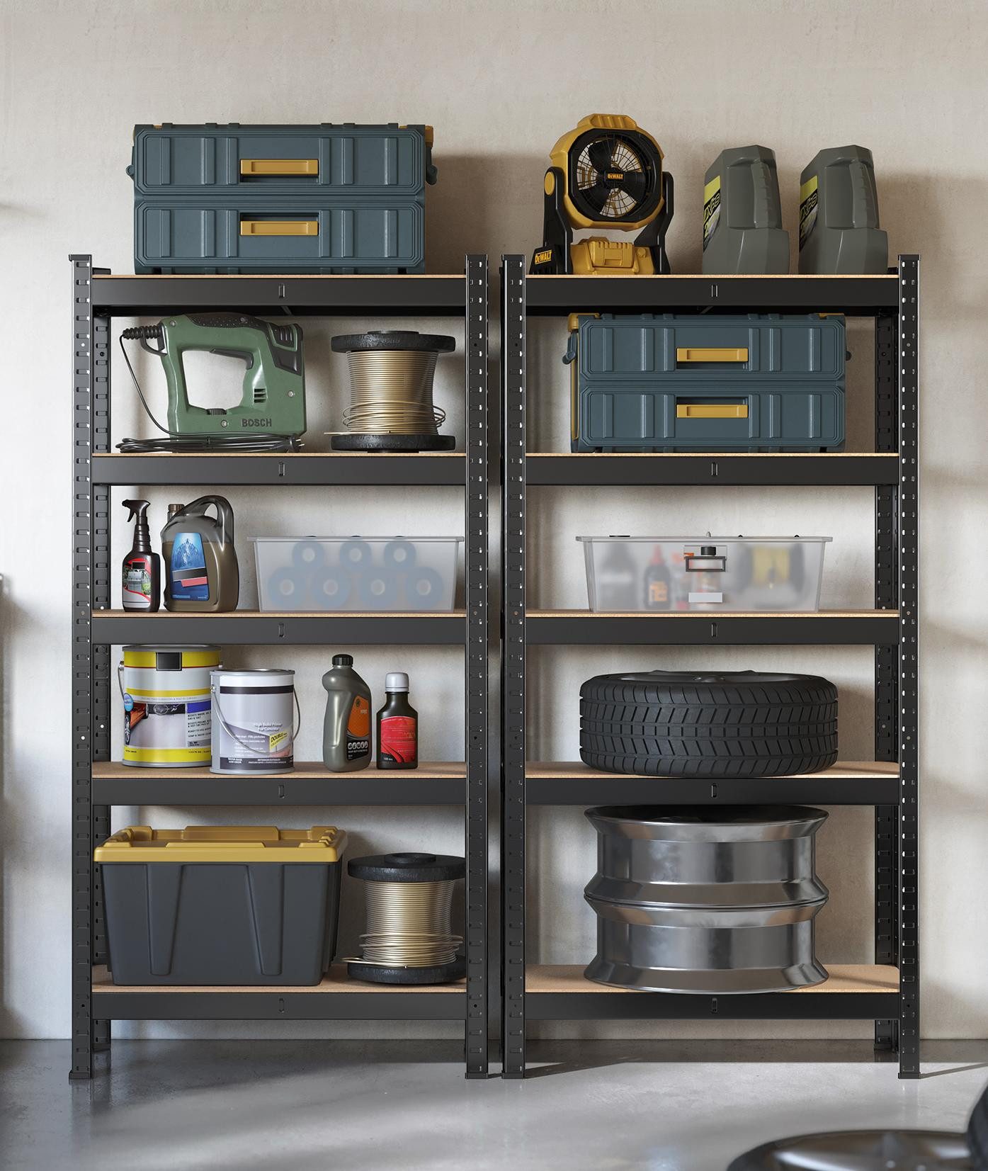 SONGMICS Schwerlastregal Lagerregale, 2-tlg., 30 x 75 x 150 cm, bis 650 kg günstig online kaufen