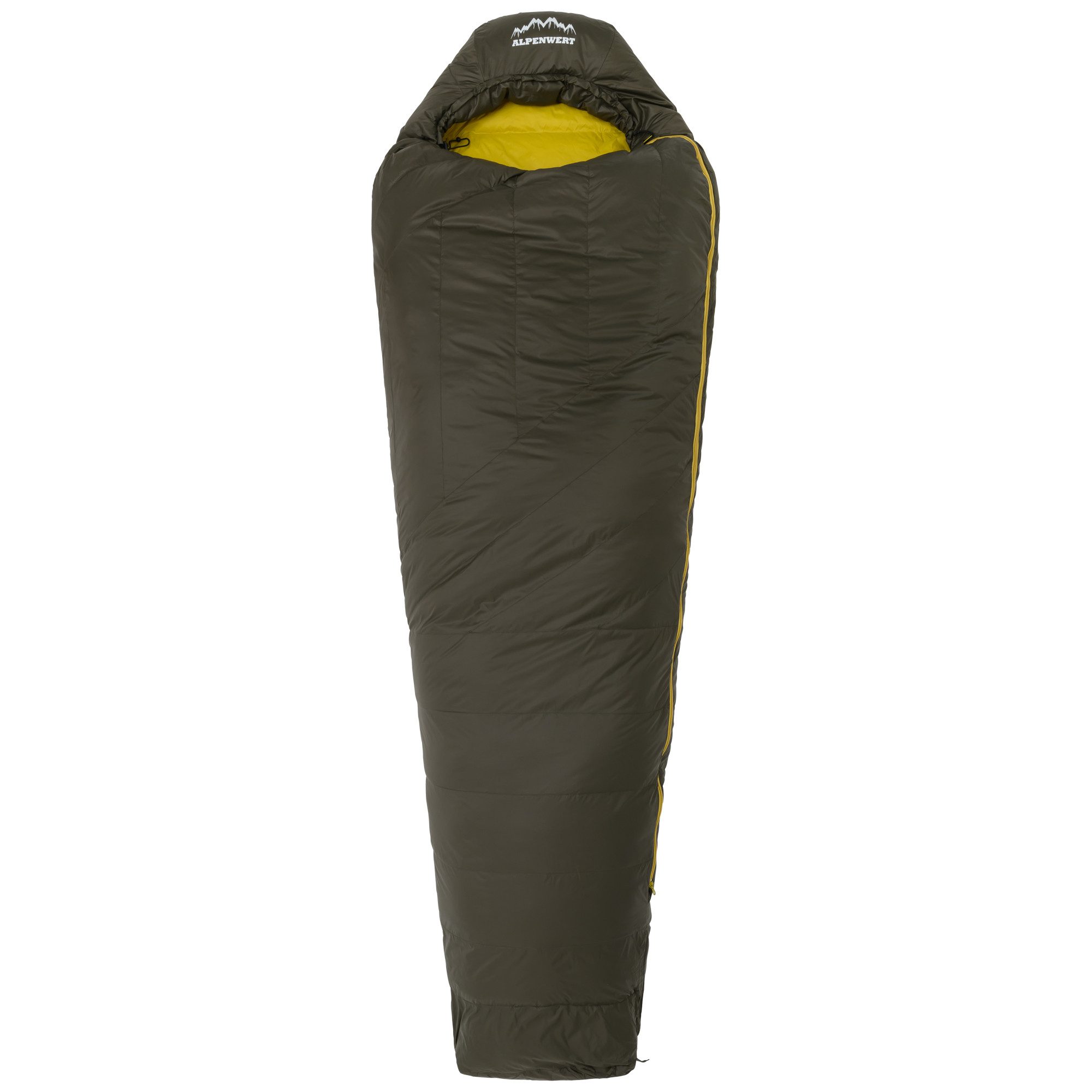 Alpenwert Daunenschlafsack 3 Jahreszeiten ultraleicht & kompakt, Trekking Schlafsack bis -3 °C mit 650 Fill Power
