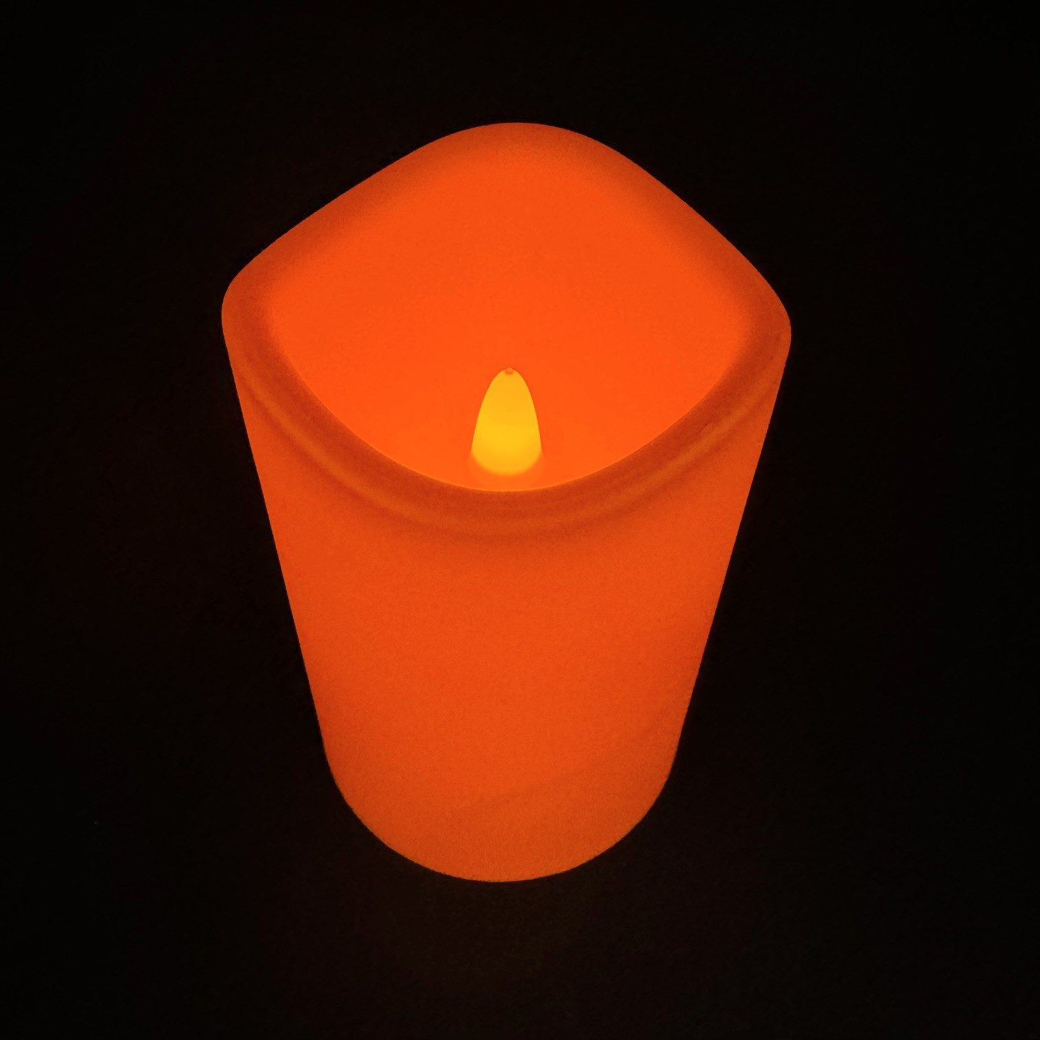 Online-Fuchs LED-Kerze 5er Set LED-Kerzen für draußen - Outdoor geeignet (Orange & Schwarz), 6 Stunden Timerfunktion - Deko für Halloween