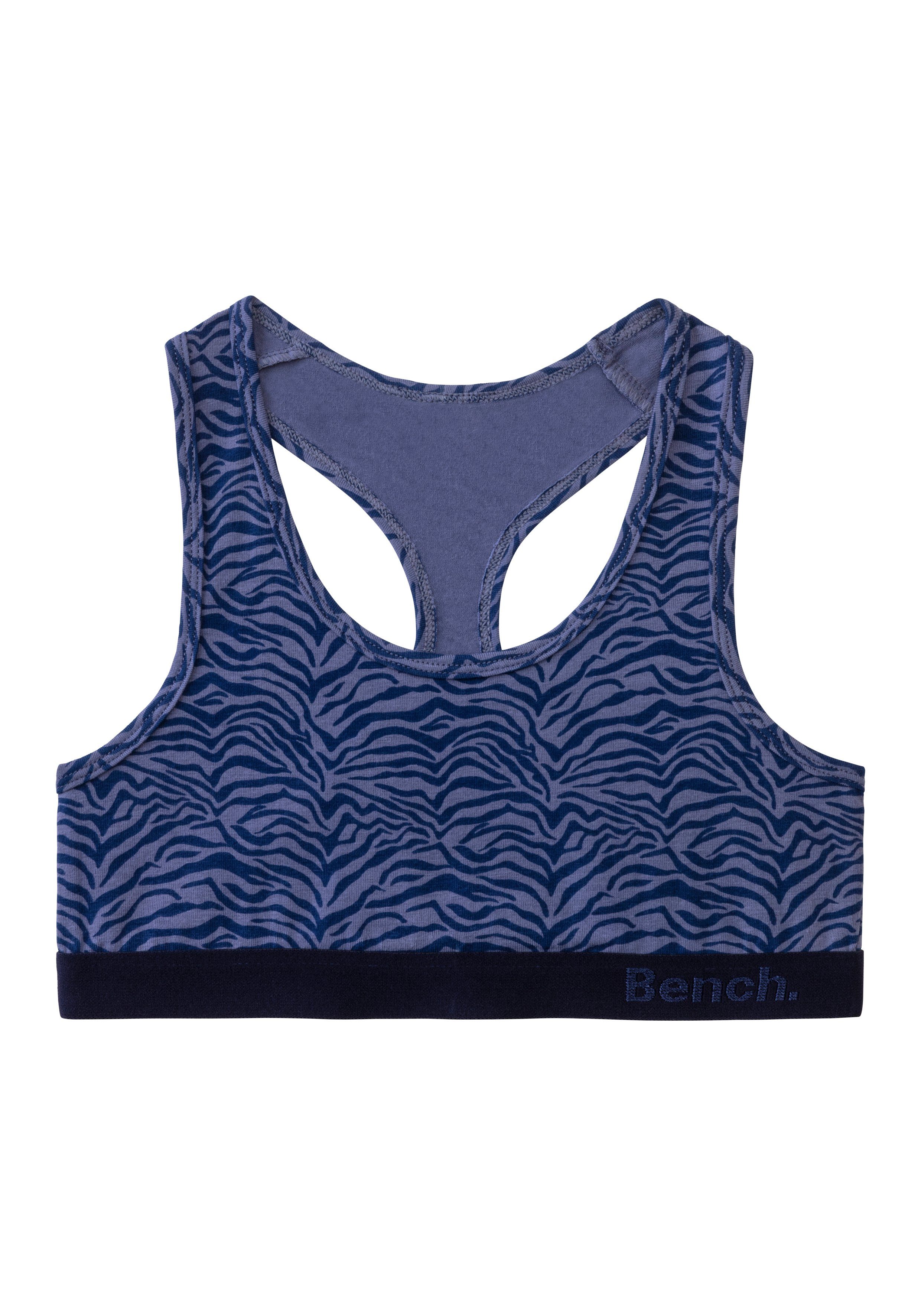 Bench. Set: tonigem Zebramuster mit Bustier mit Panty) navy (4-tlg.,