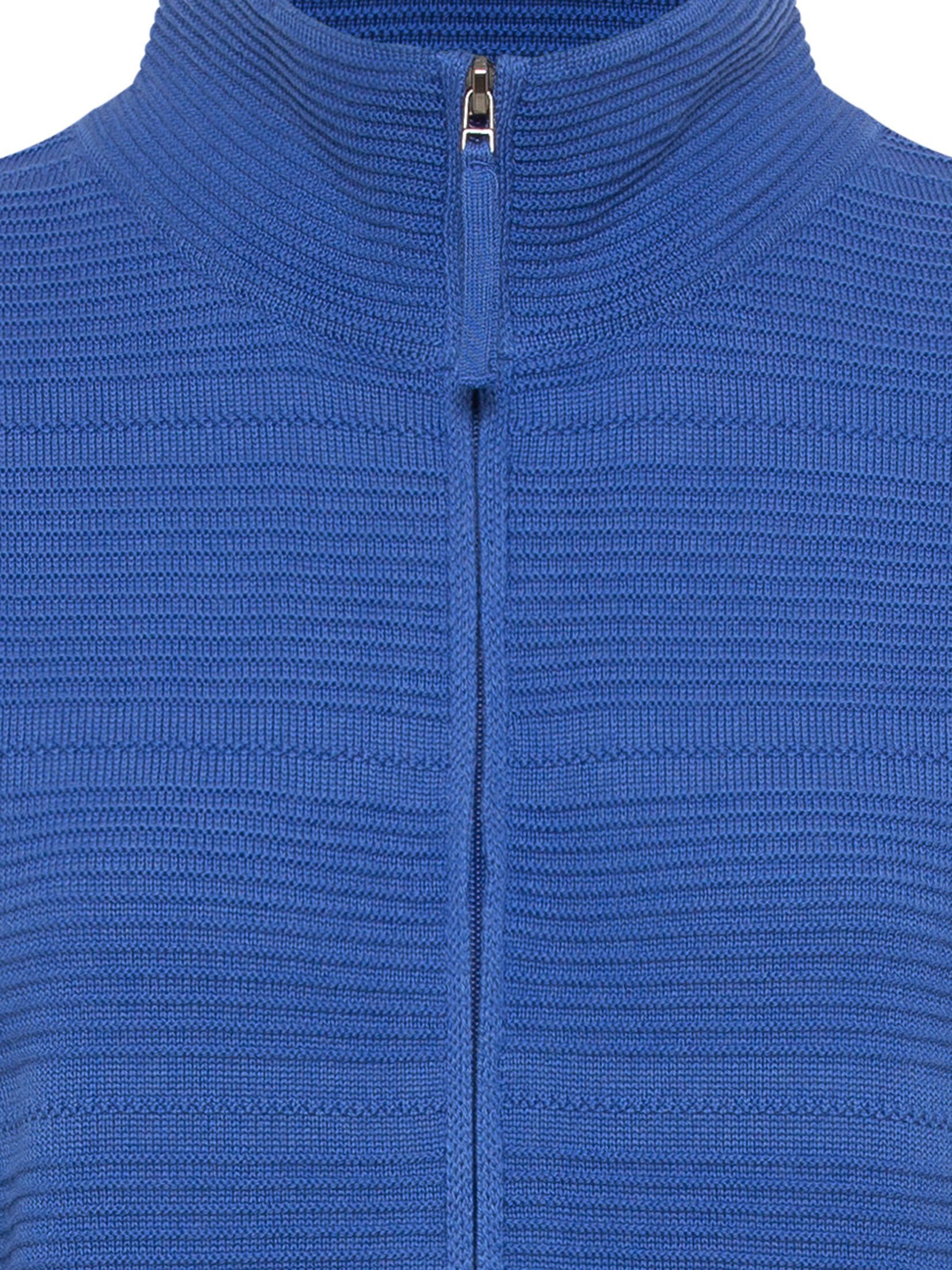 Blue Reißverschluss im Cardigan und Olsen Design mit Electric unifarbenen Eva