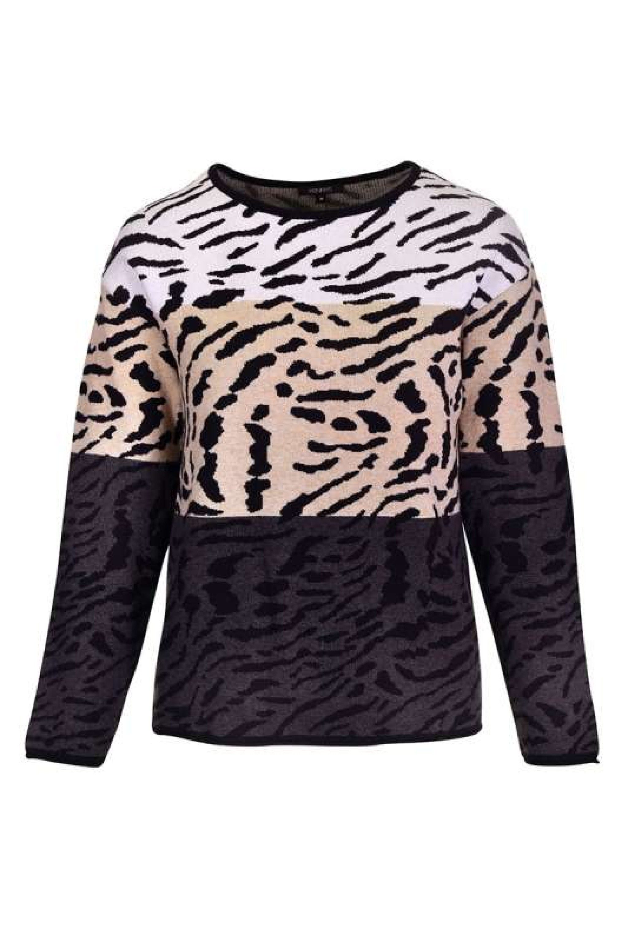 Kenny S. Rundhalspullover BLOCKPULLI 'ANIMAL'