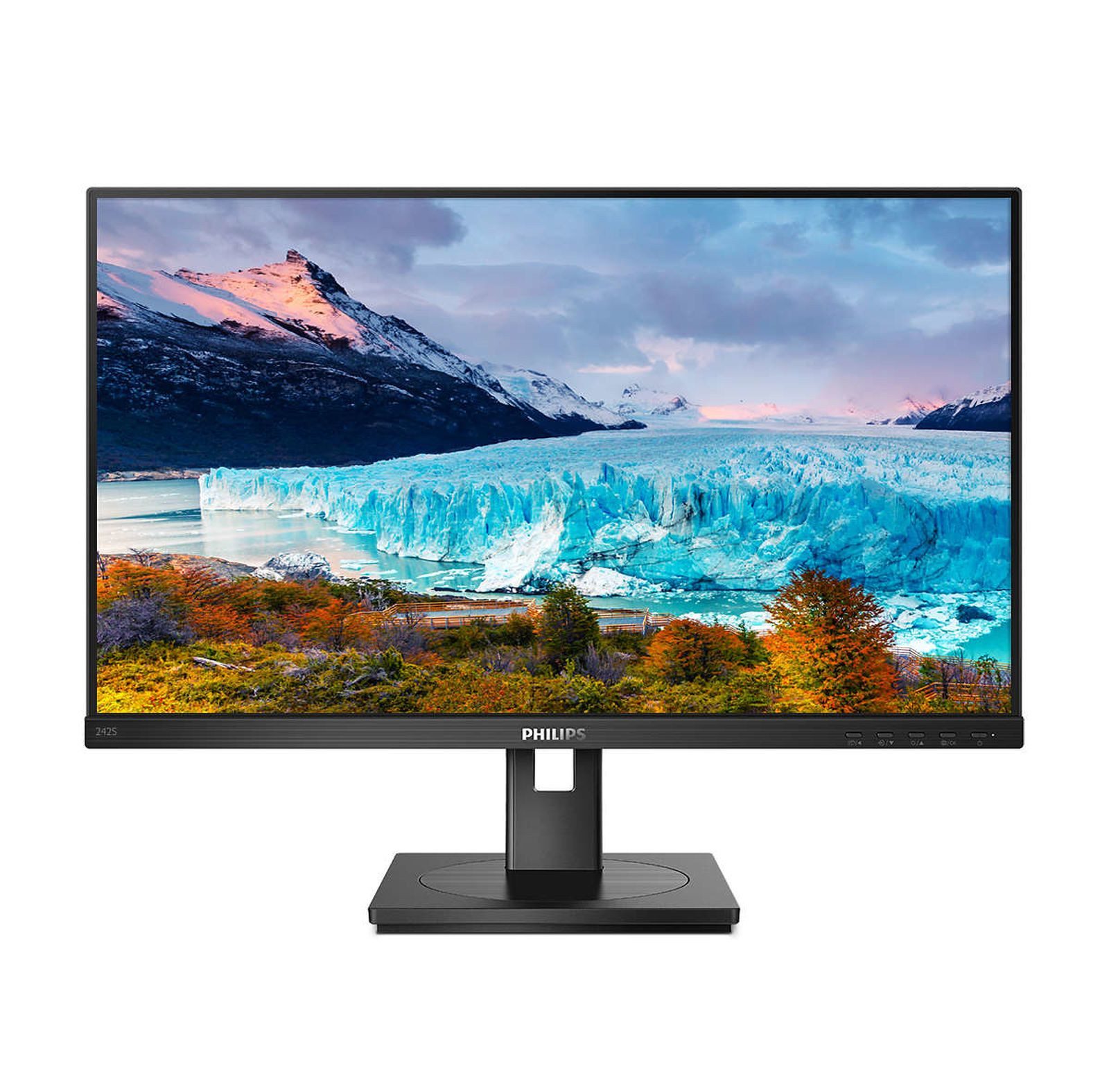 Philips S-line 242S1AE - LED - 60.5 cm (24) - 1920 x 1080 Full HD (1080p) @ 7 TFT-Monitor (1920 x 1080 px, Full HD, 4 ms Reaktionszeit, 75 Hz, IPS, Lautsprecher, HDCP, Kopfhörerbuchse, Pivot, Höhenverstellbar)