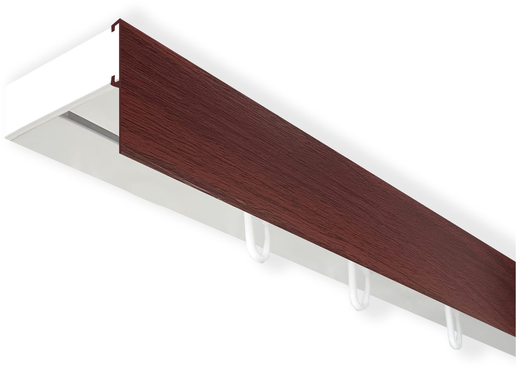 SN DECO GROUP Gardinenschiene Vorhangschiene SH (1) mit Blende 5 cm, 1-läufig, Fixmaß, mit Bohren, verschraubt, Kunststoff