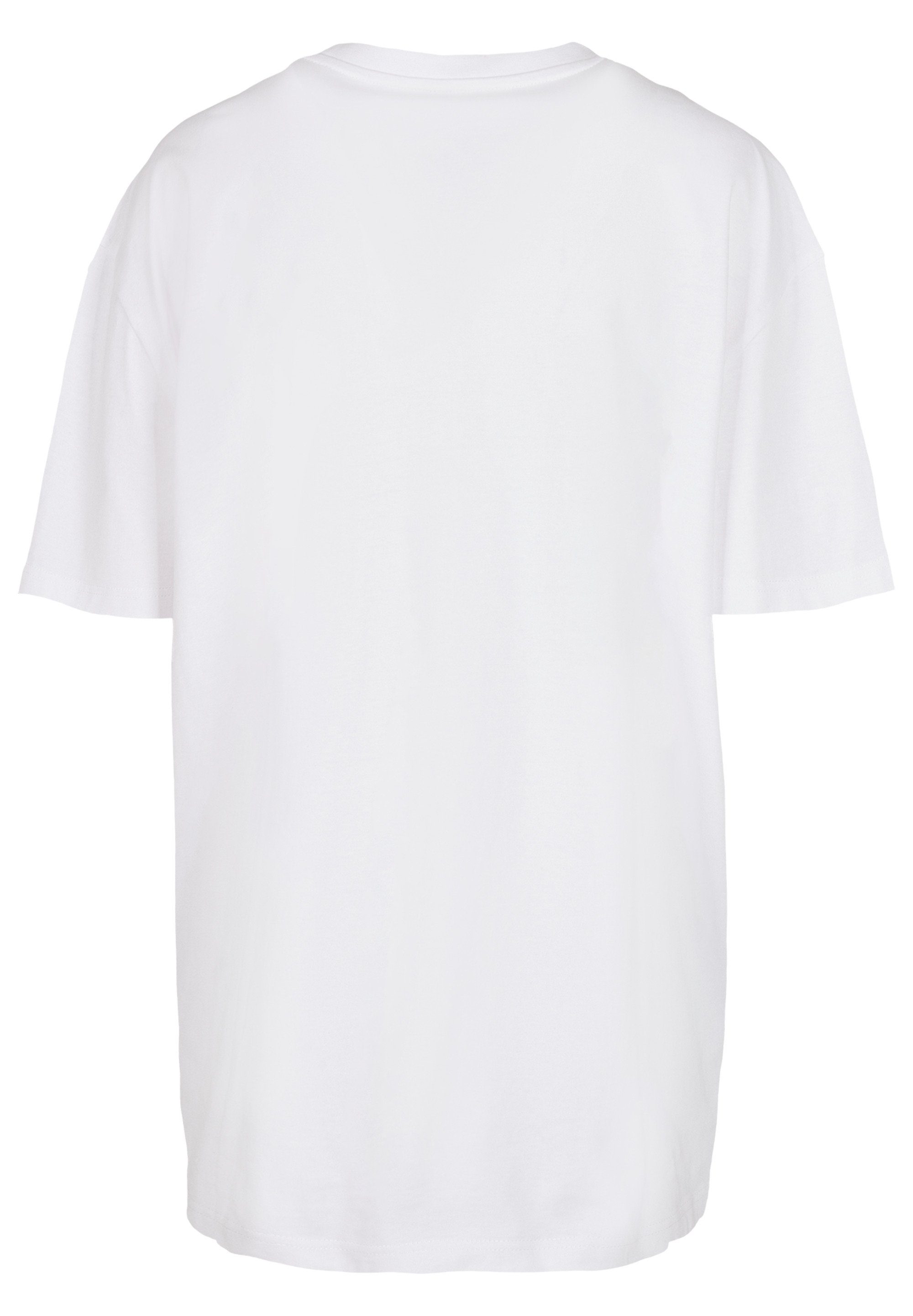 F4NT4STIC Kurzarmshirt Damen Marvel Spray Oversized Ladies (1-tlg) Boyfriend Tee white Logo with
