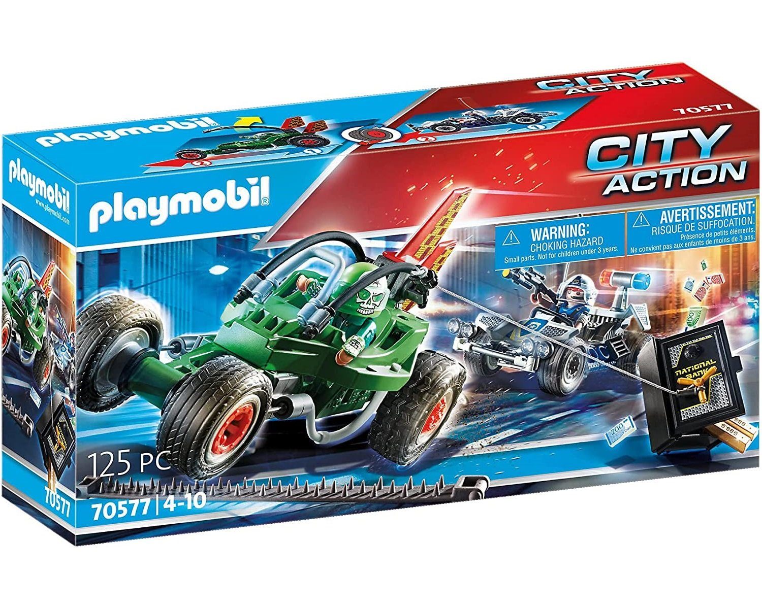 Playmobil® Spielfigur PLAYMOBIL® 70577 Polizei-Kart: Verfolgung des