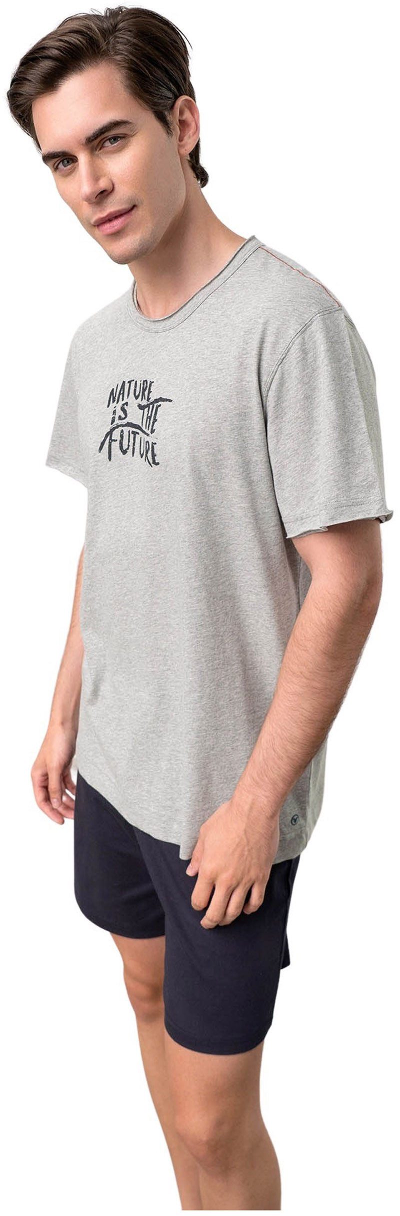 Vamp Schlafanzug UOMO di VAMP (Set, 2 tlg., Set) Herren Schlafanzug Pyjama Shorty Baumwolle Used-Look