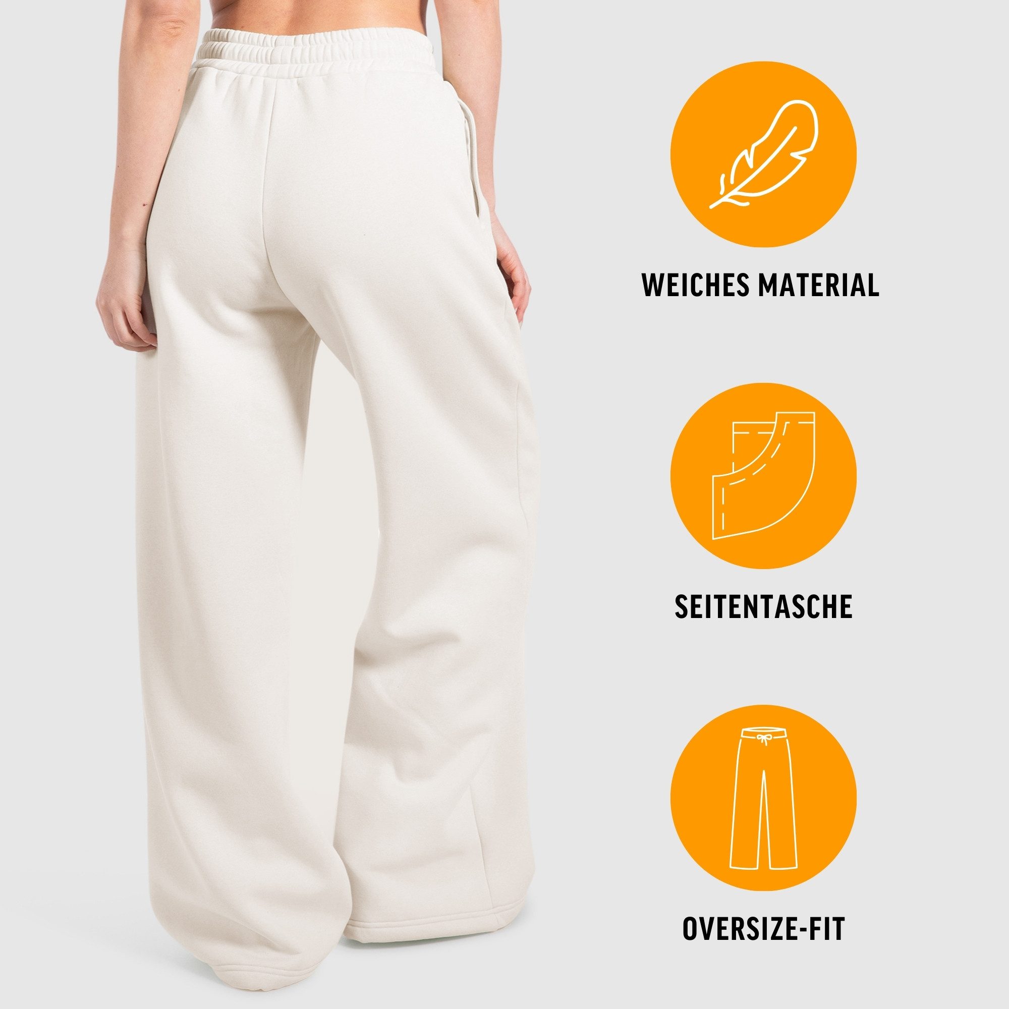 Smilodox Jogginghose Damen Siara, Bequeme Freizeithose mit Seitentaschen, Gym & Homewear Trainingshose mit verstellbarem Beinabschluss