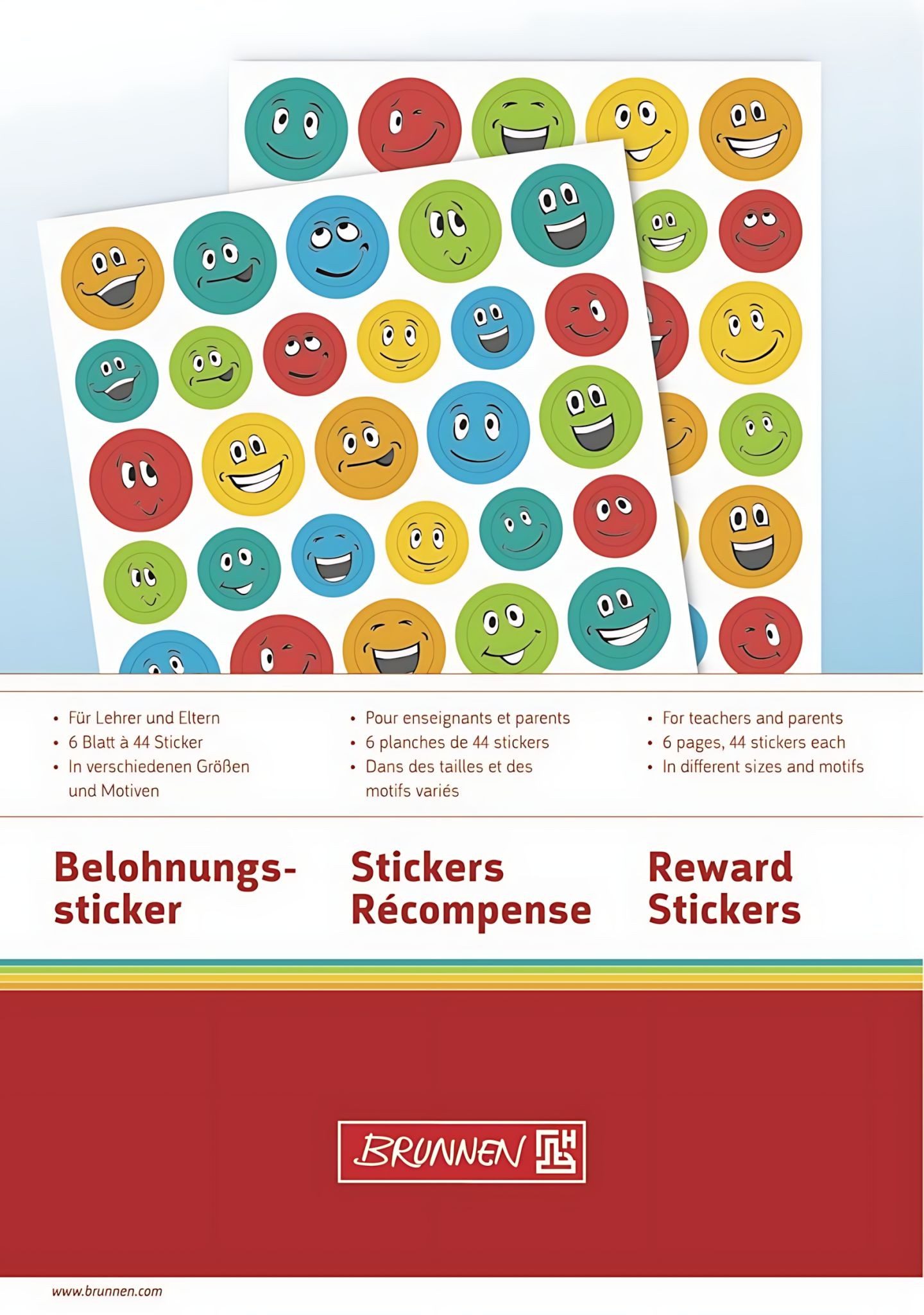 BRUNNEN Stickerbuch BRUNNEN Stickerblock Smiley A5 103057501