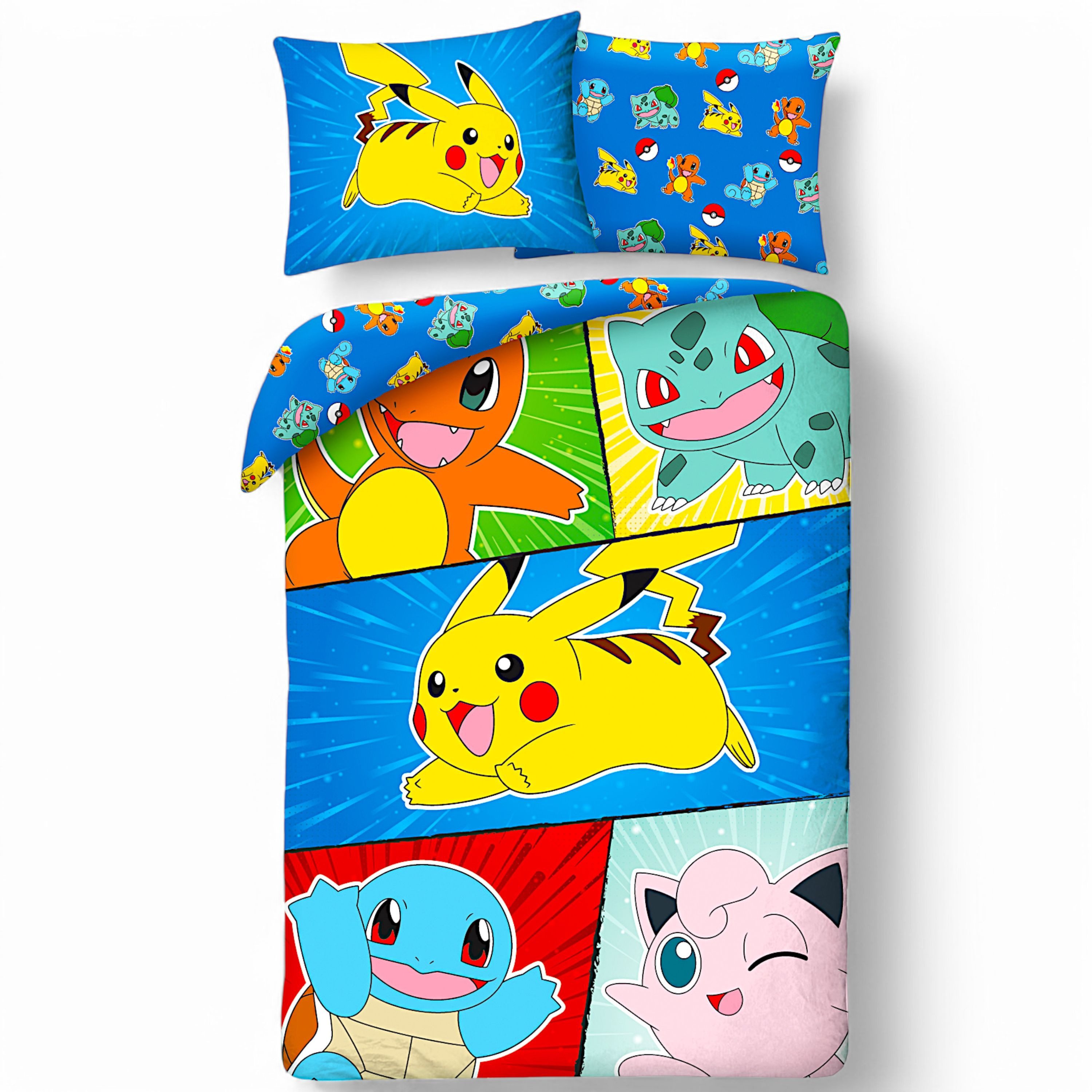 POKÉMON Bettwäsche mit Reißverschluss, Baumwolle, 2 teilig, Wendebettwäsche günstig online kaufen