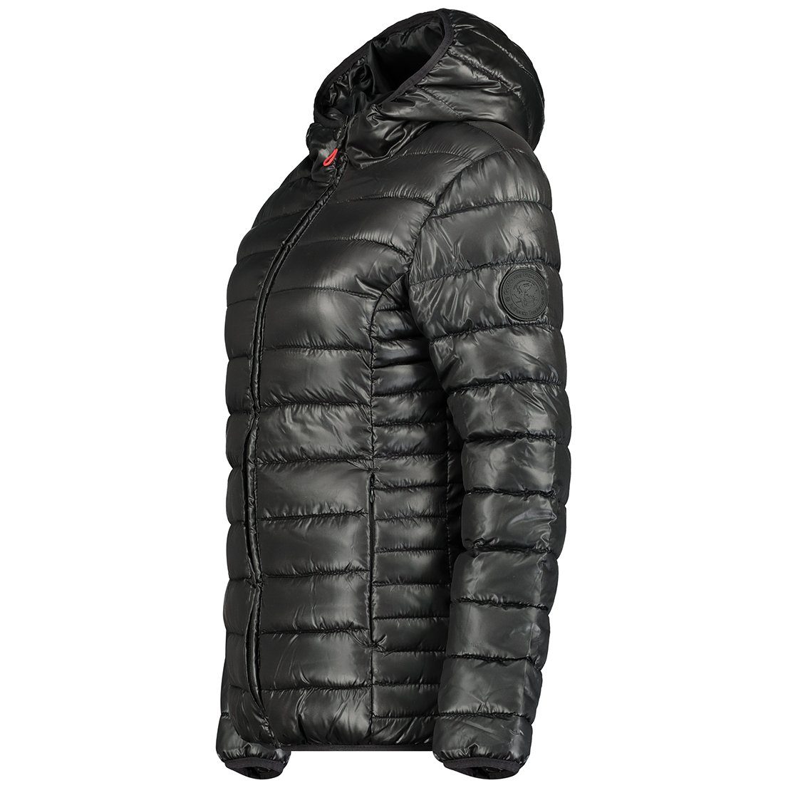 Übergangsjacke, leichte kurz Steppjacke Annecy Schwarz mit Kapuze, Geographical Norway