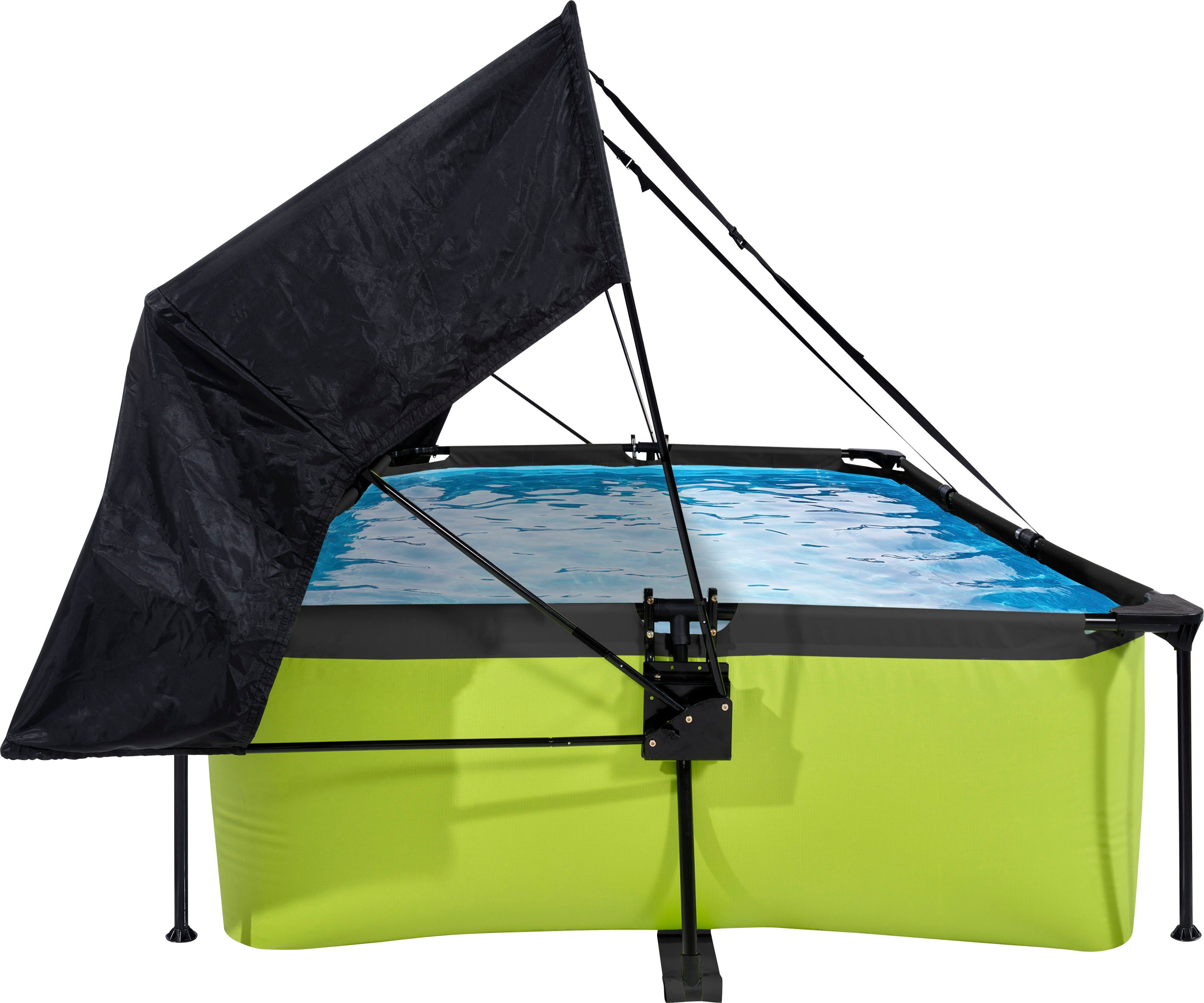 EXIT Framepool (Set, 3-tlg), BxLxH: 150x220x65 cm, mit Filterpumpe und Sonnensegel