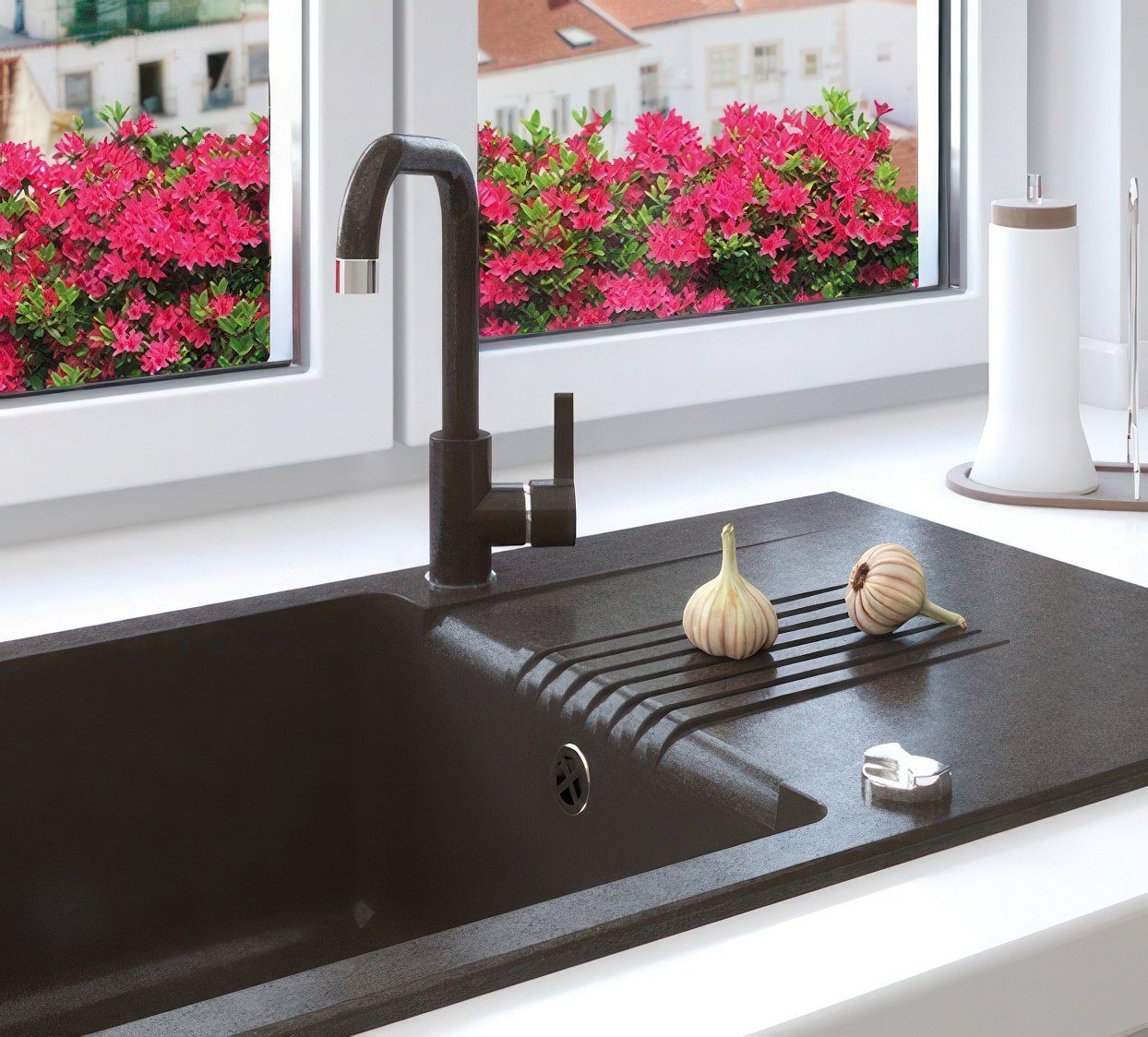 Wasserhahn Schwarz LENA KOLMAN in für Küche Küchenarmatur Mischbatterie