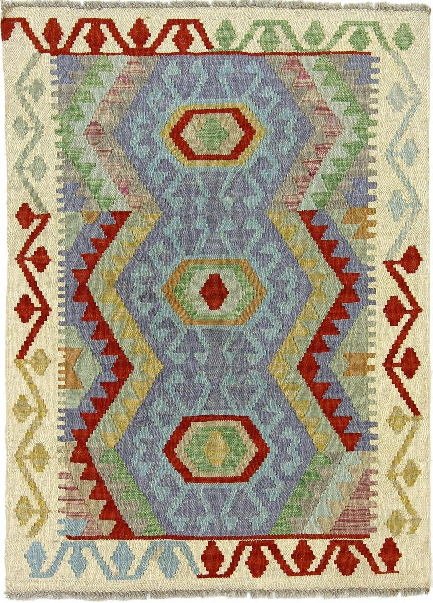 Orientteppich Kelim Afghan 85x117 Handgewebter Orientteppich, Nain Trading, rechteckig, Höhe: 3 mm