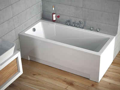 KOLMAN Badewanne Rechteck Modern 160x70, Acrylschürze Styroporträger, Ablauf VIEGA & Füße GRATIS