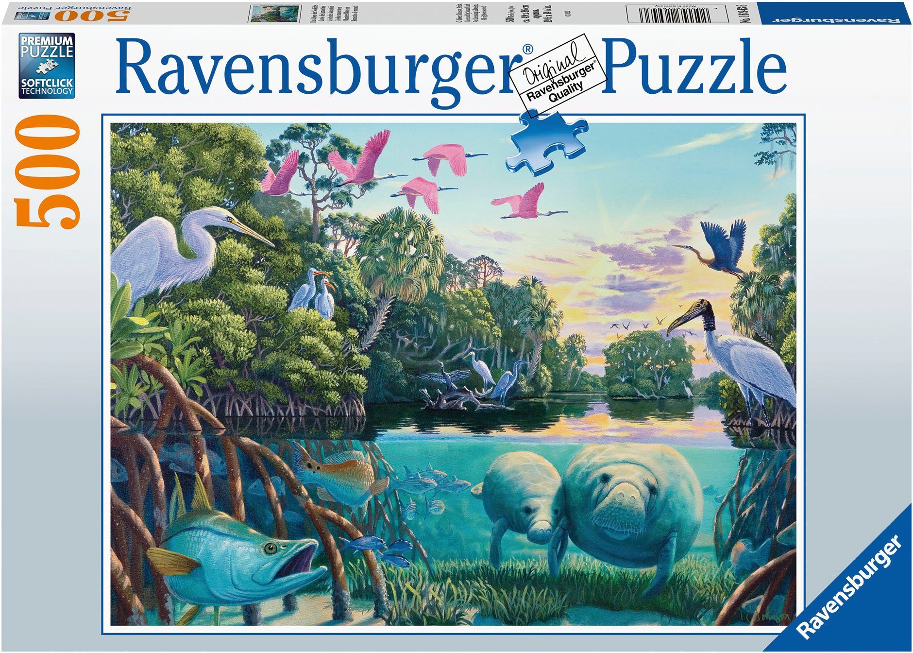 Ravensburger Puzzle Manatee Moments, 500 Puzzleteile, Made in Germany; FSC®- schützt Wald - weltweit