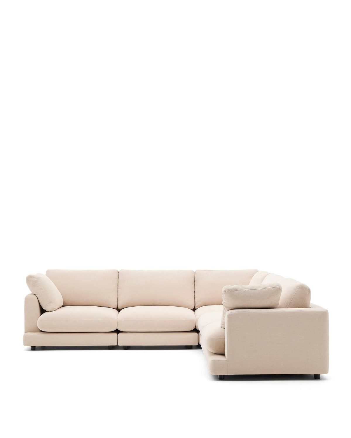 Natur24 Sofa Gala 6-Sitzer-Sofa 300 x 300 x 87 cm Chenille Beige