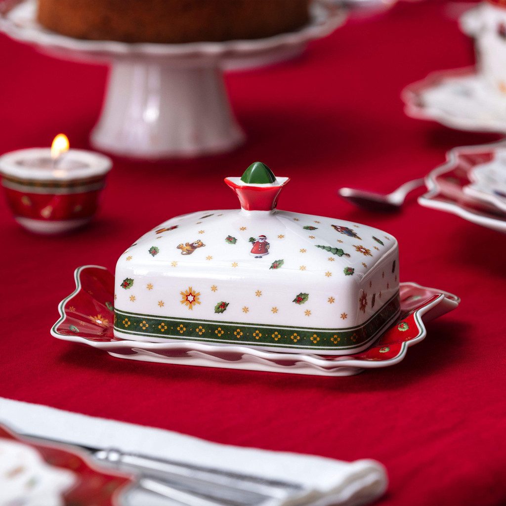 Villeroy & Boch Servierpfanne Toy's Delight Butterdose, 12,5 x 15,5 x 6 cm, (1-tlg), Premium Porcelain, 1 Stck, Handw., mikrow.sicher